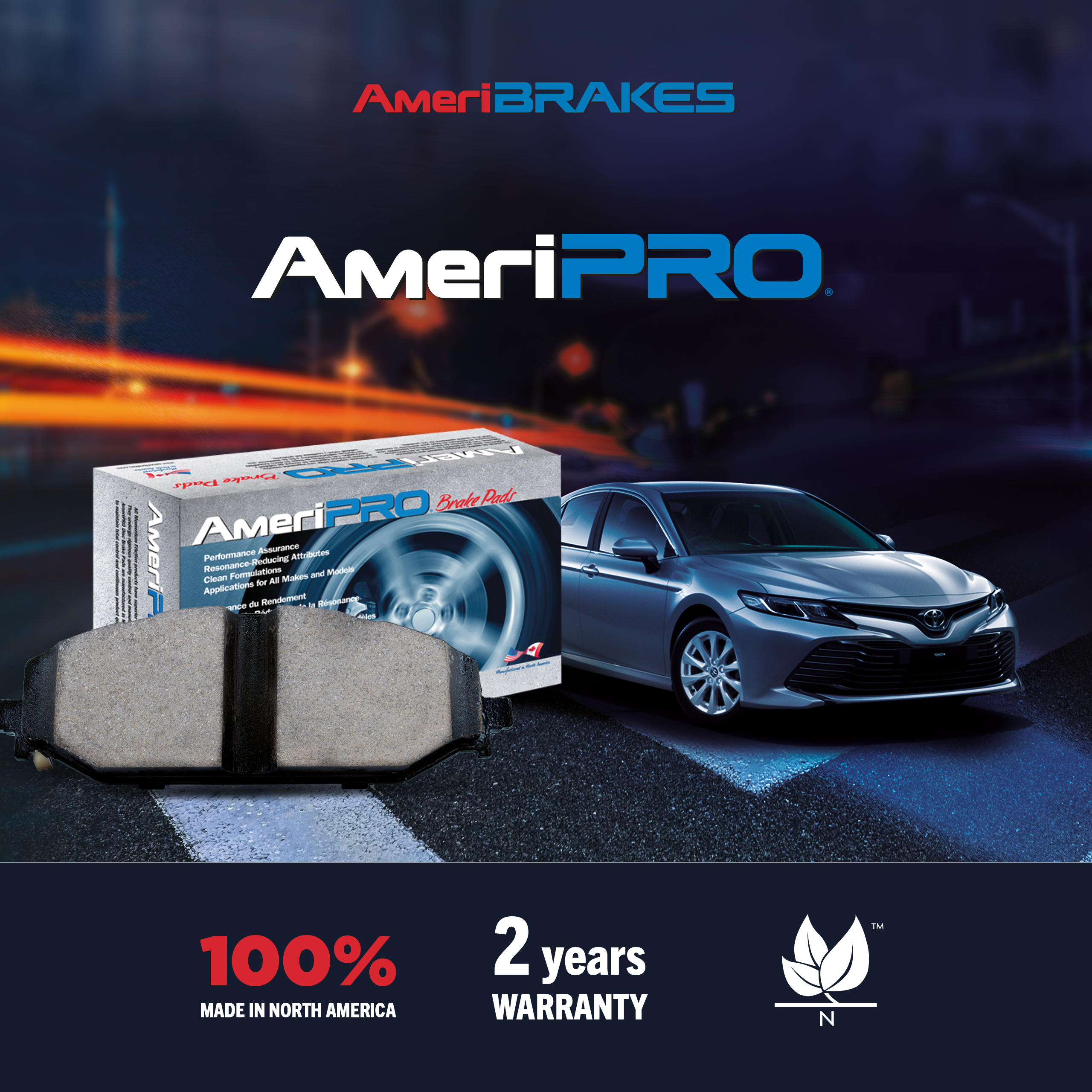AmeriBRAKES - NWF-PRM998 - Semi-Metallic Brake Pads