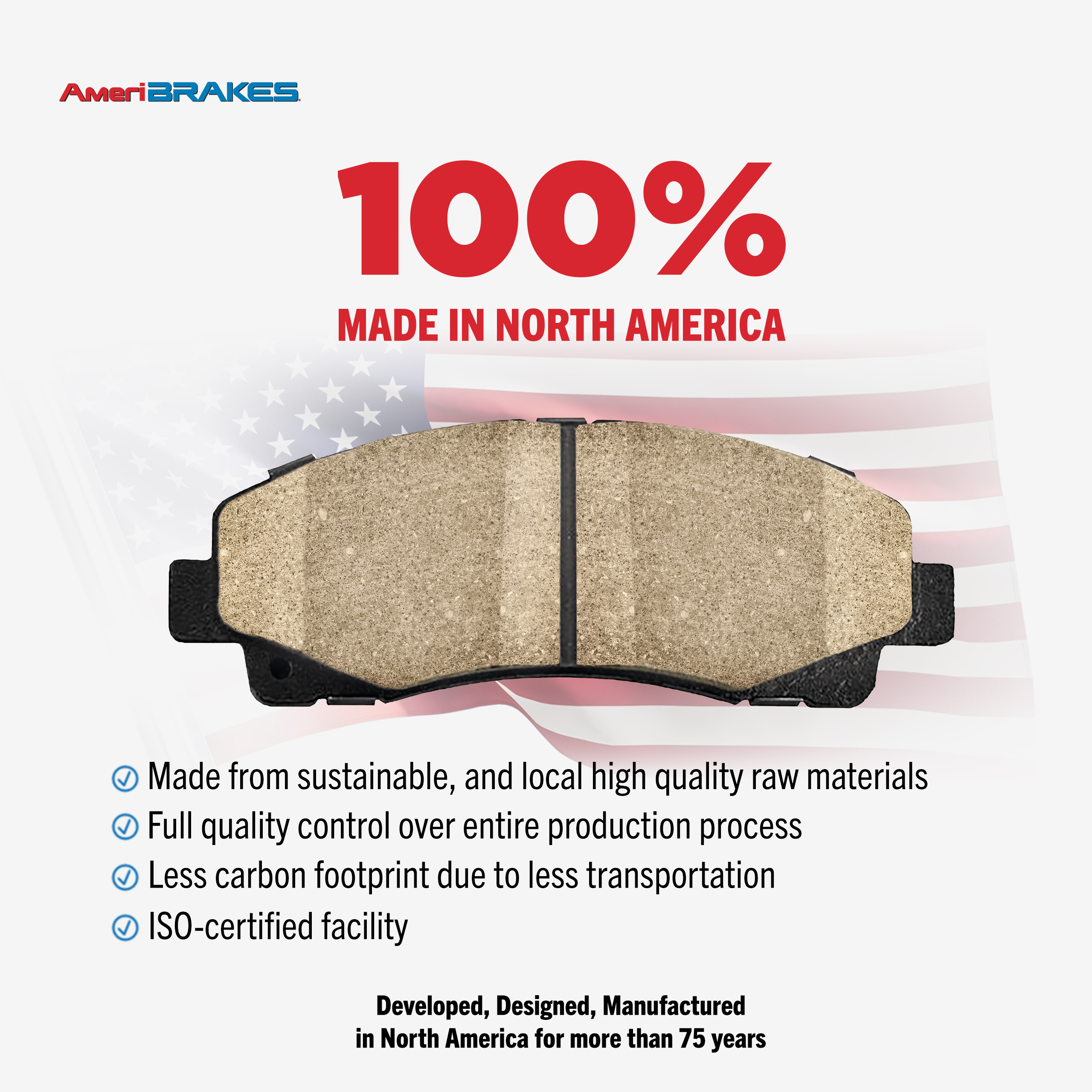 AmeriBRAKES - NWF-PRM641 - Semi-Metallic Brake Pads
