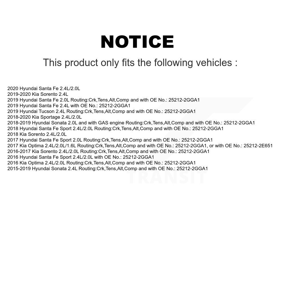 Bando - BAN-6PK1010A - Accessory Drive Belt