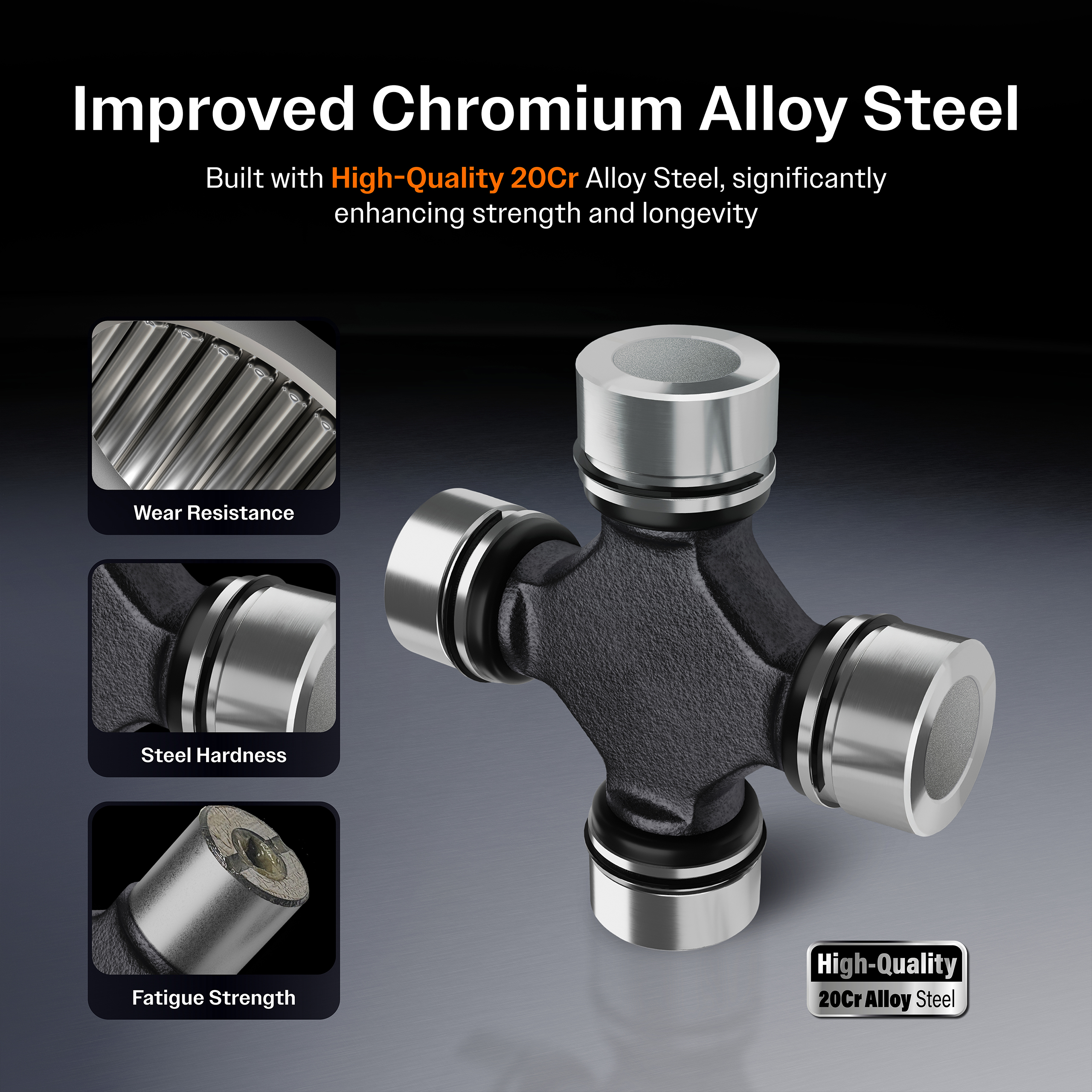 Kugel - 69-355C - 2 Outside & 2 Inside Snap Ring (OSR/ISR) Style | Cap Diameter (in) 1.125 / 1.063 | Over Caps Length