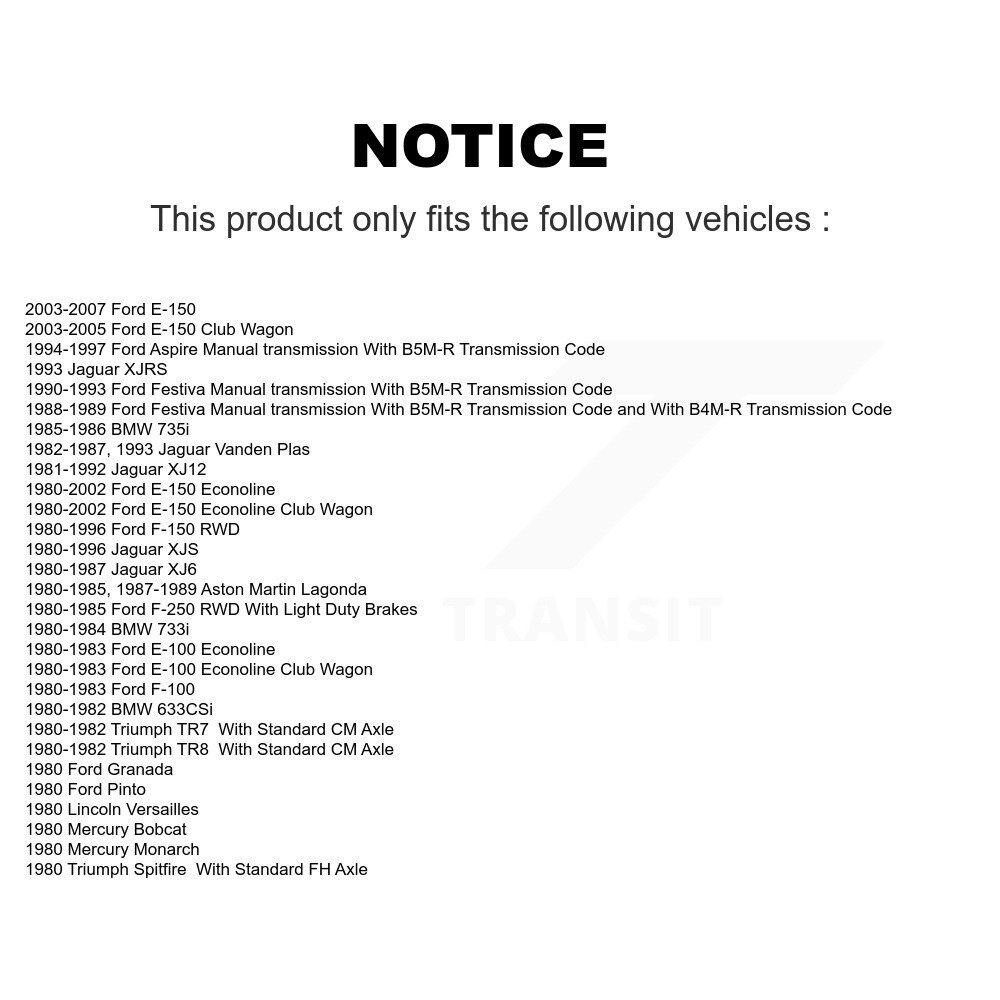 TRANSIT WAREHOUSE - 70-A13 - Front Inner Bearing Set