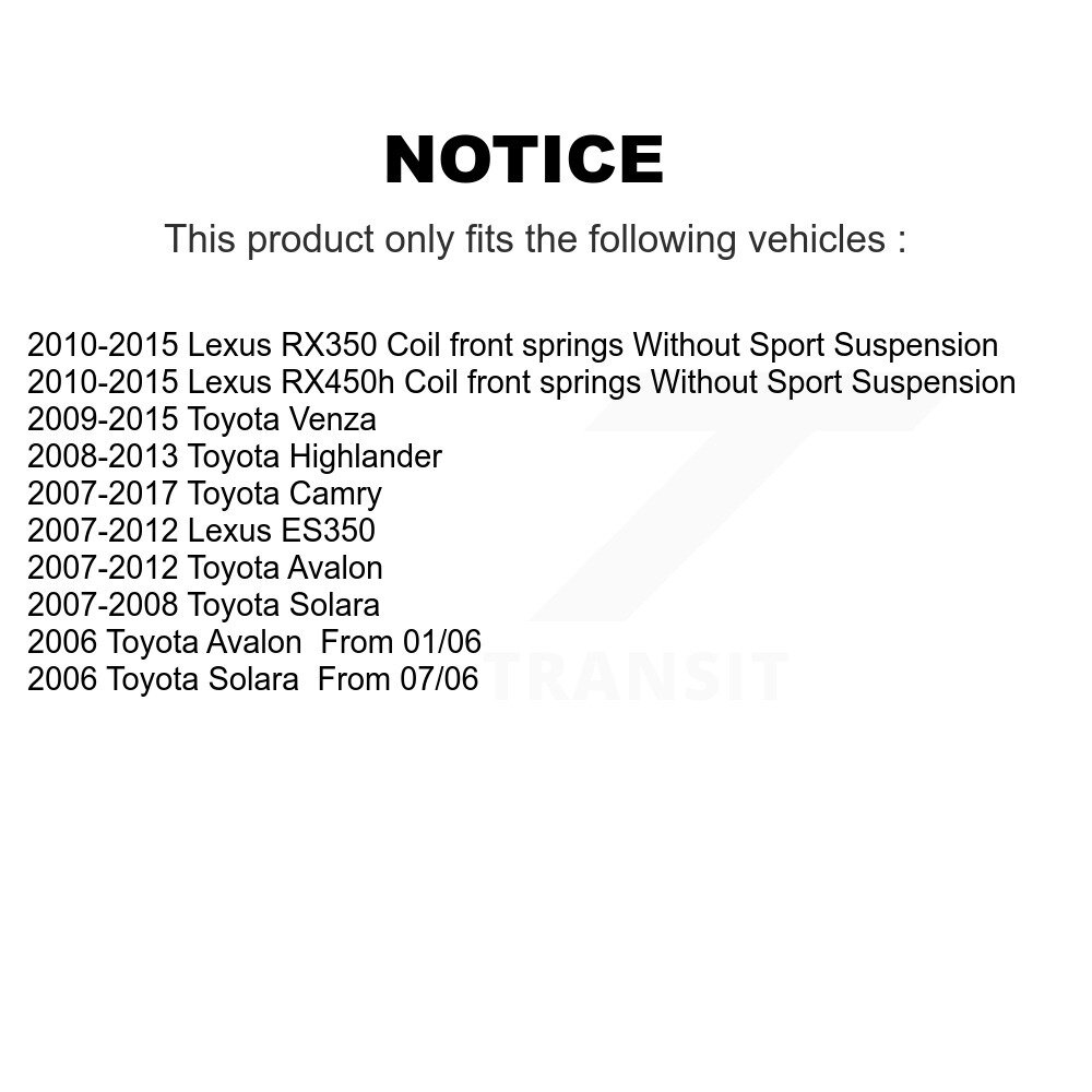 Top Quality - 73-906986 - Suspension Strut Hardware Kit