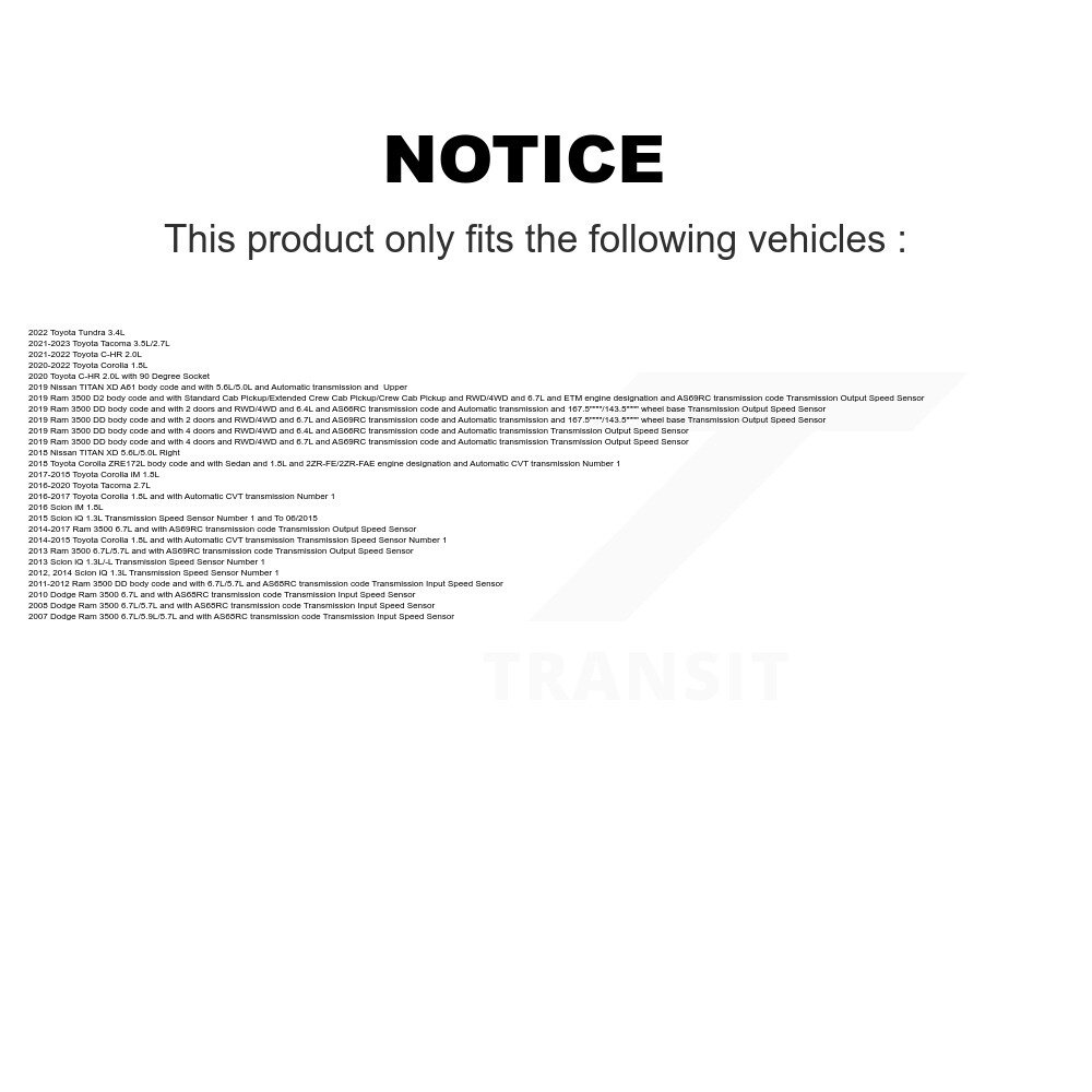 Mpulse - SEN-2VSS0532 - Vehicle Speed Sensor