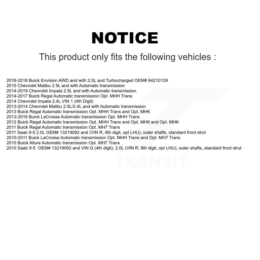 Kugel - NCV-GM10279 - CV Axle Shaft