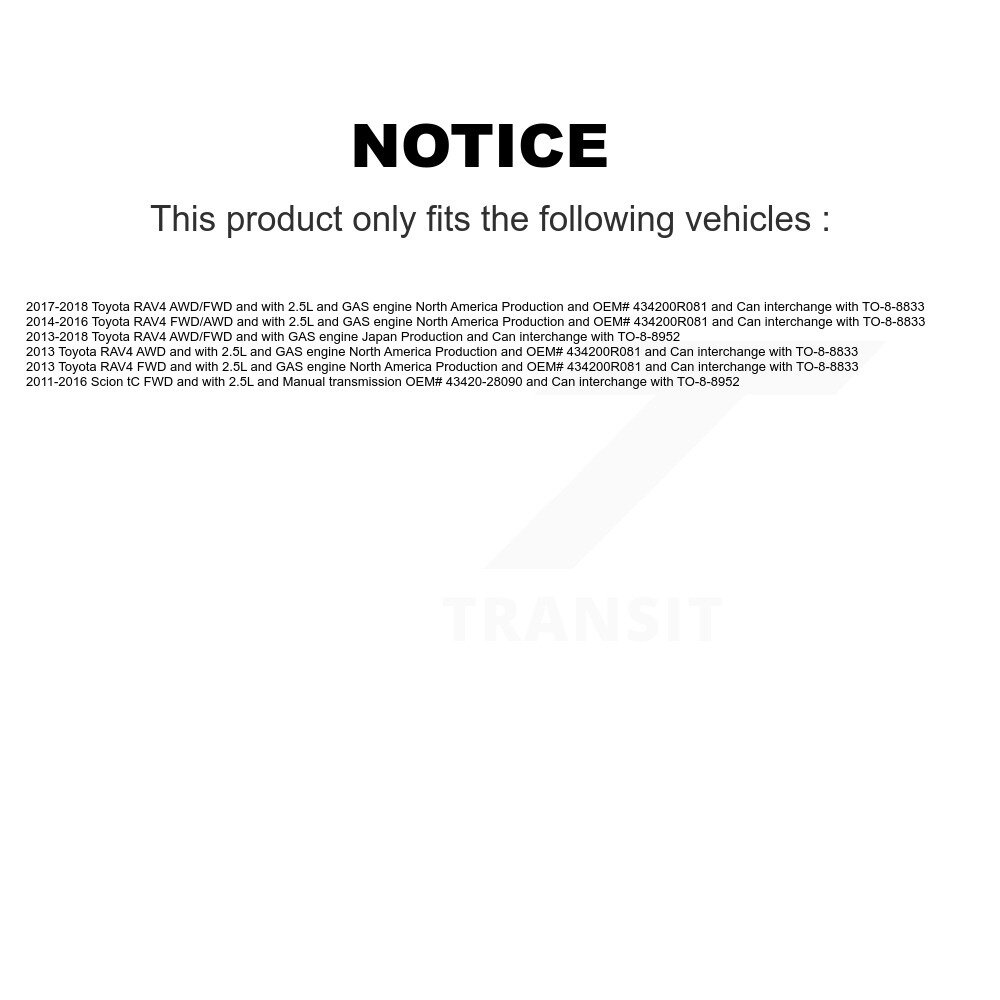 Kugel - NCV-TO69069 - CV Axle Shaft