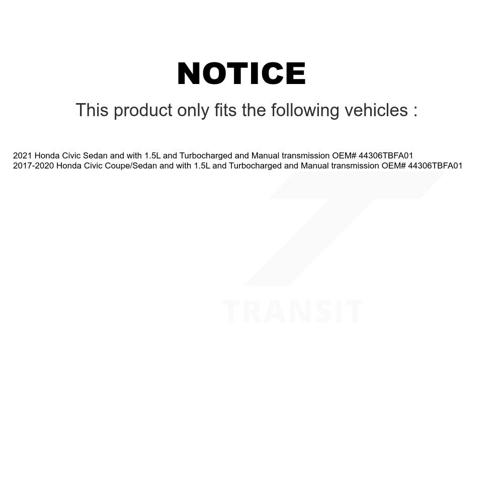 Kugel - NCV-HO36228 - CV Axle Shaft