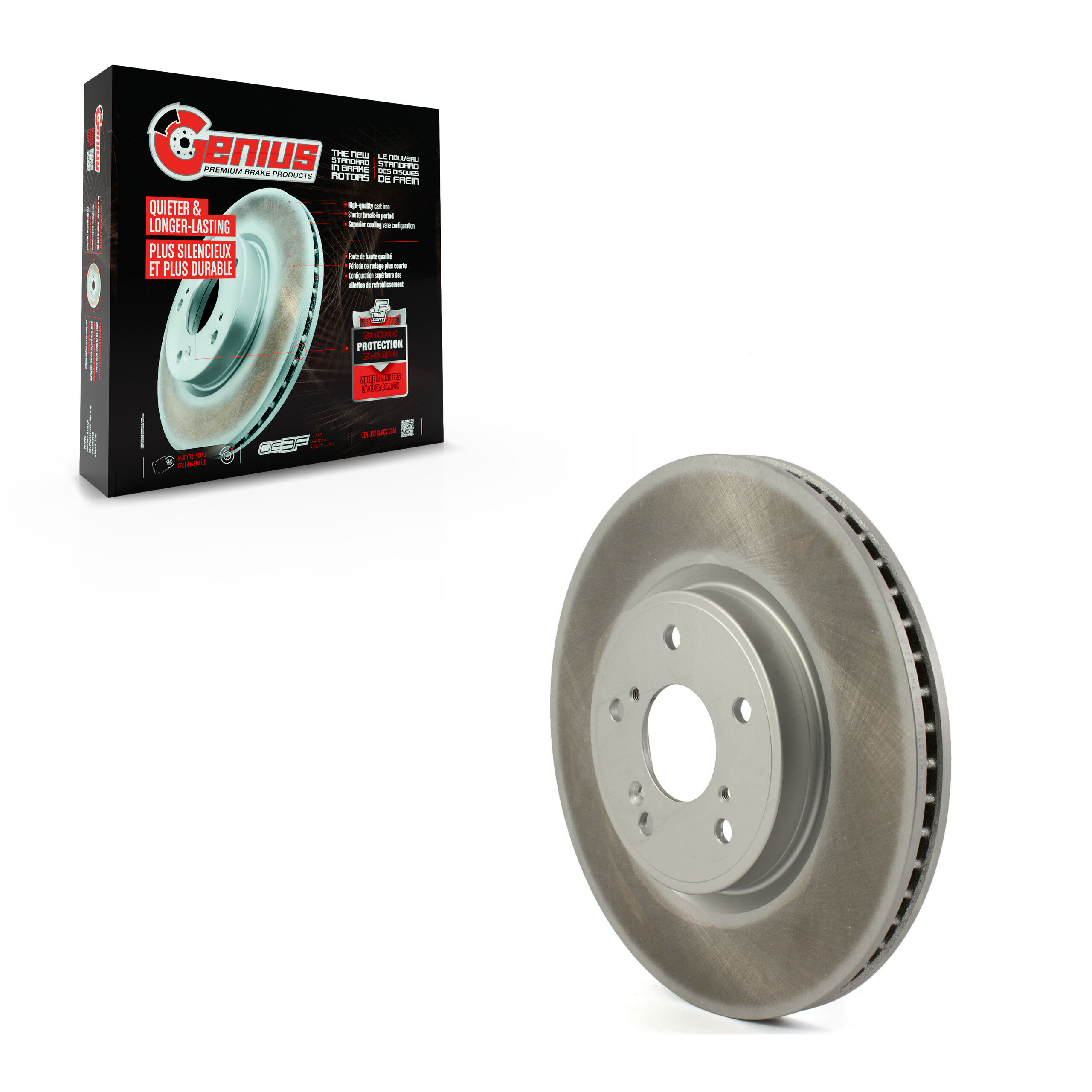 GENIUS - GCR-982124 - Coated Disc Brake Rotor