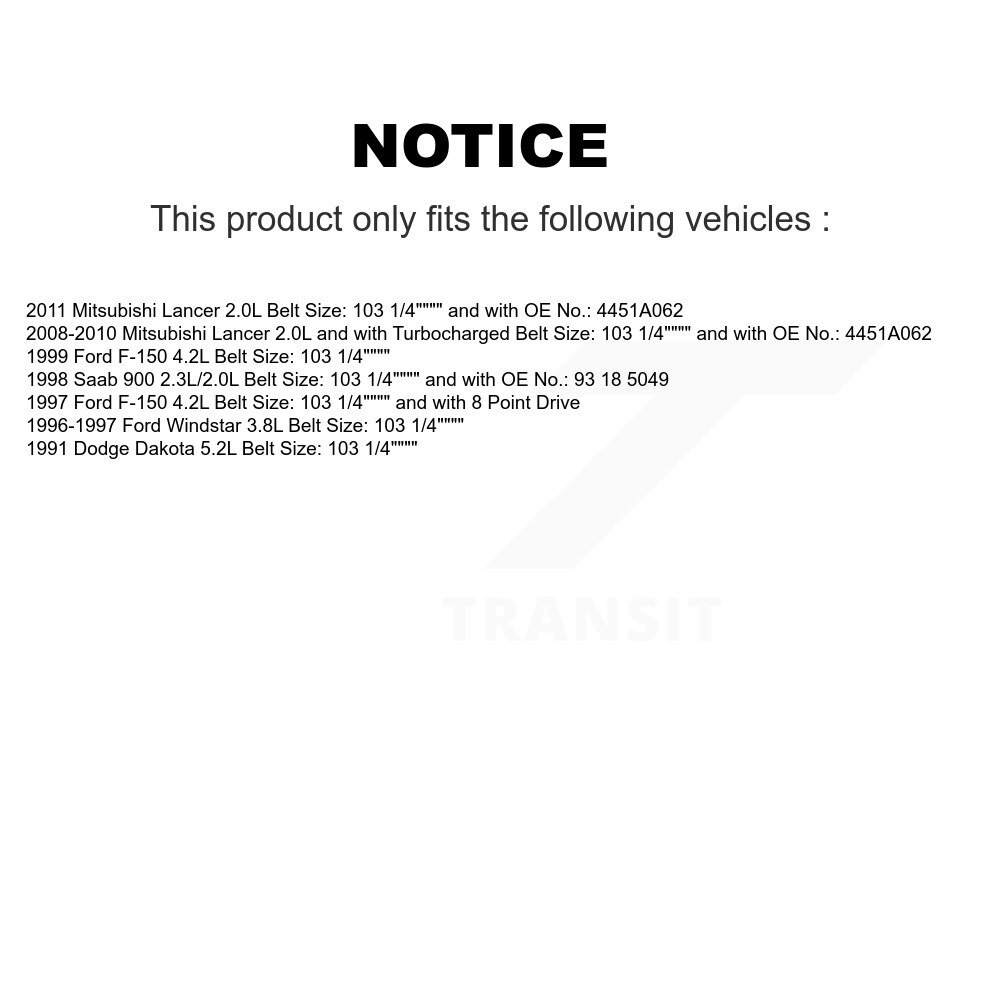 Bando - BAN-6PK2620 - Accessory Drive Belt