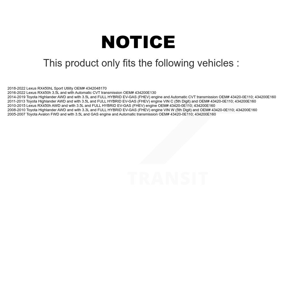 Kugel - NCV-TO69091 - CV Axle Shaft
