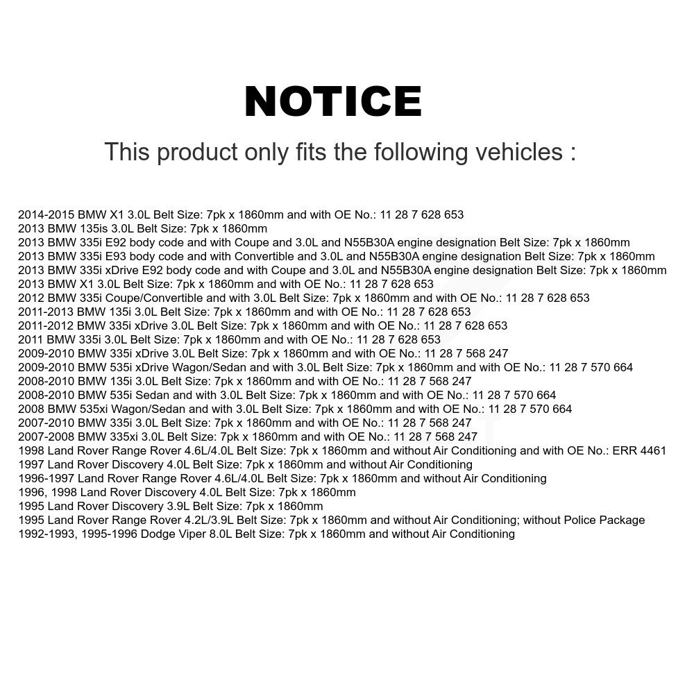 Bando - BAN-7PK1865 - Accessory Drive Belt