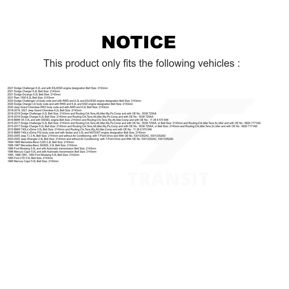 Bando - BAN-6PK2145 - Accessory Drive Belt