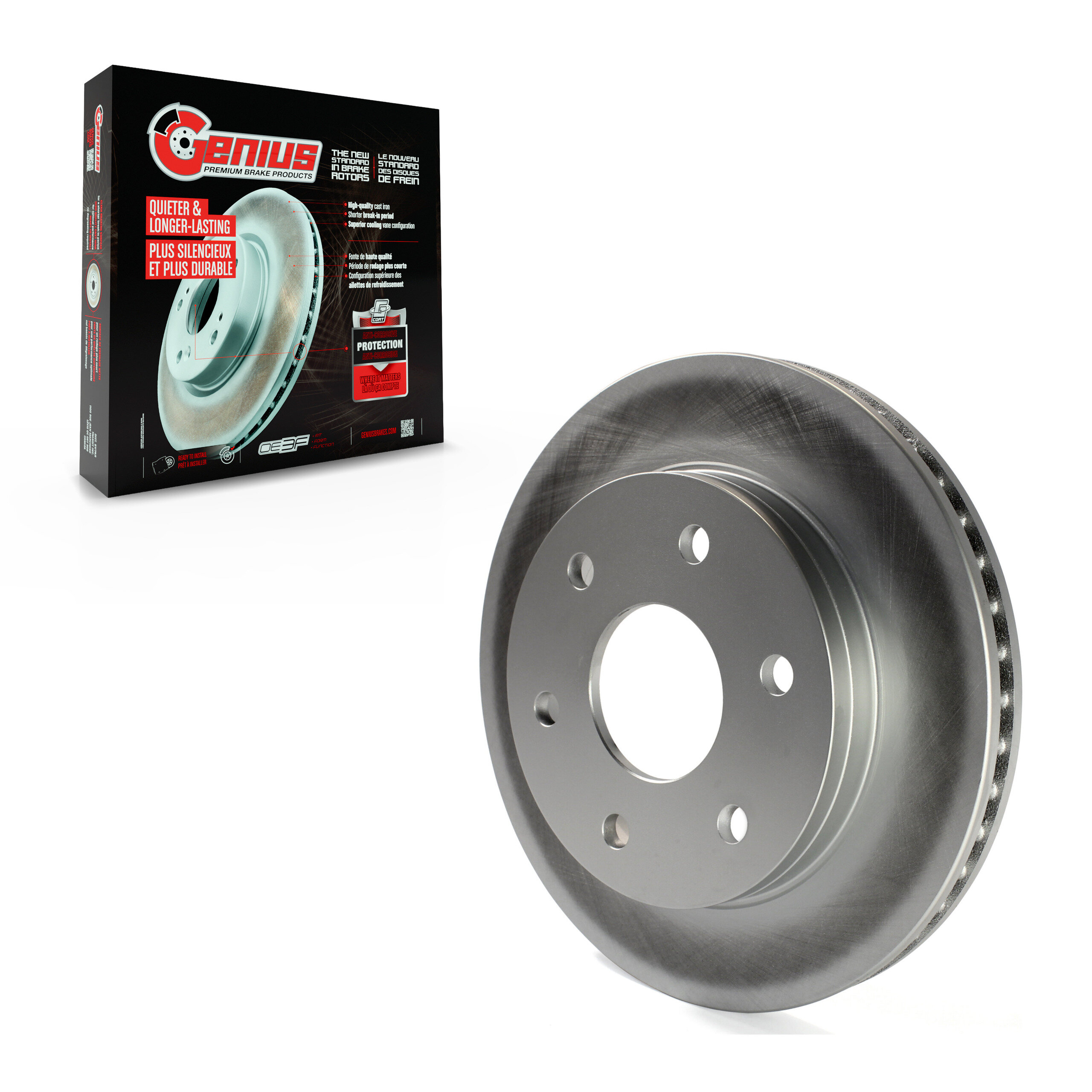 GENIUS - GCR-56825 - Coated Disc Brake Rotor