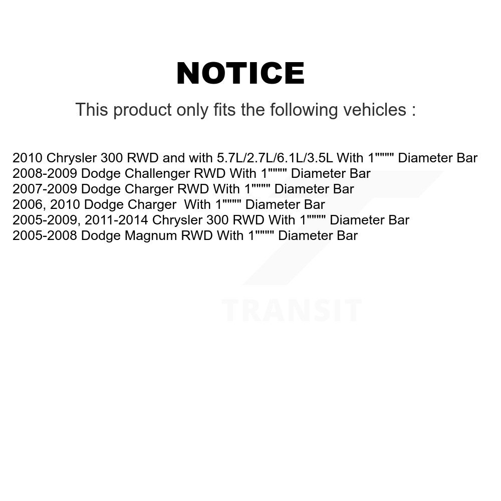 TOR - TOR-K200169 - Suspension Stabilizer Bar Bushing Kit