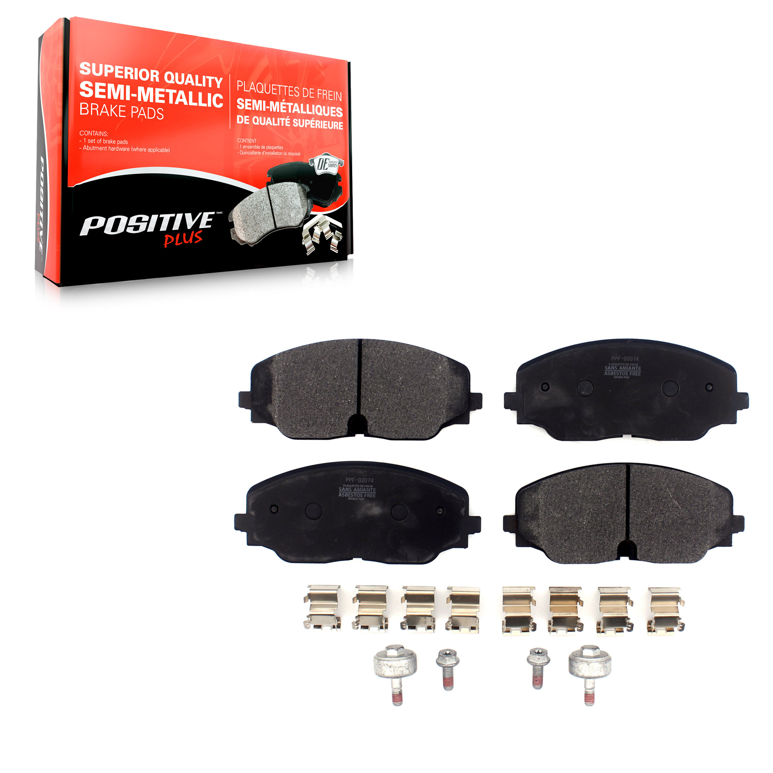 Positive Plus - PPF-D2074 - Semi-Metallic Brake Pads