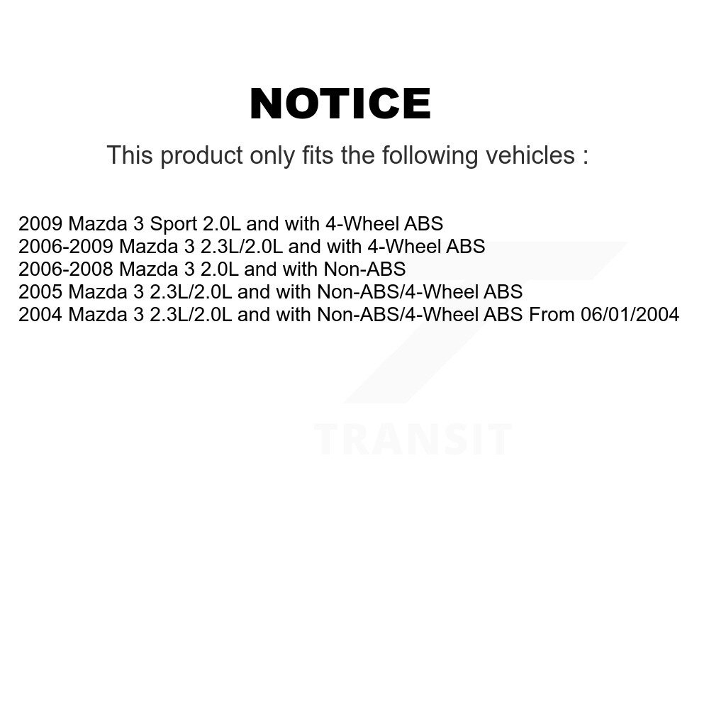 Mpulse - SEN-2ABS5077 - ABS Wheel Speed Sensor Wiring Harness