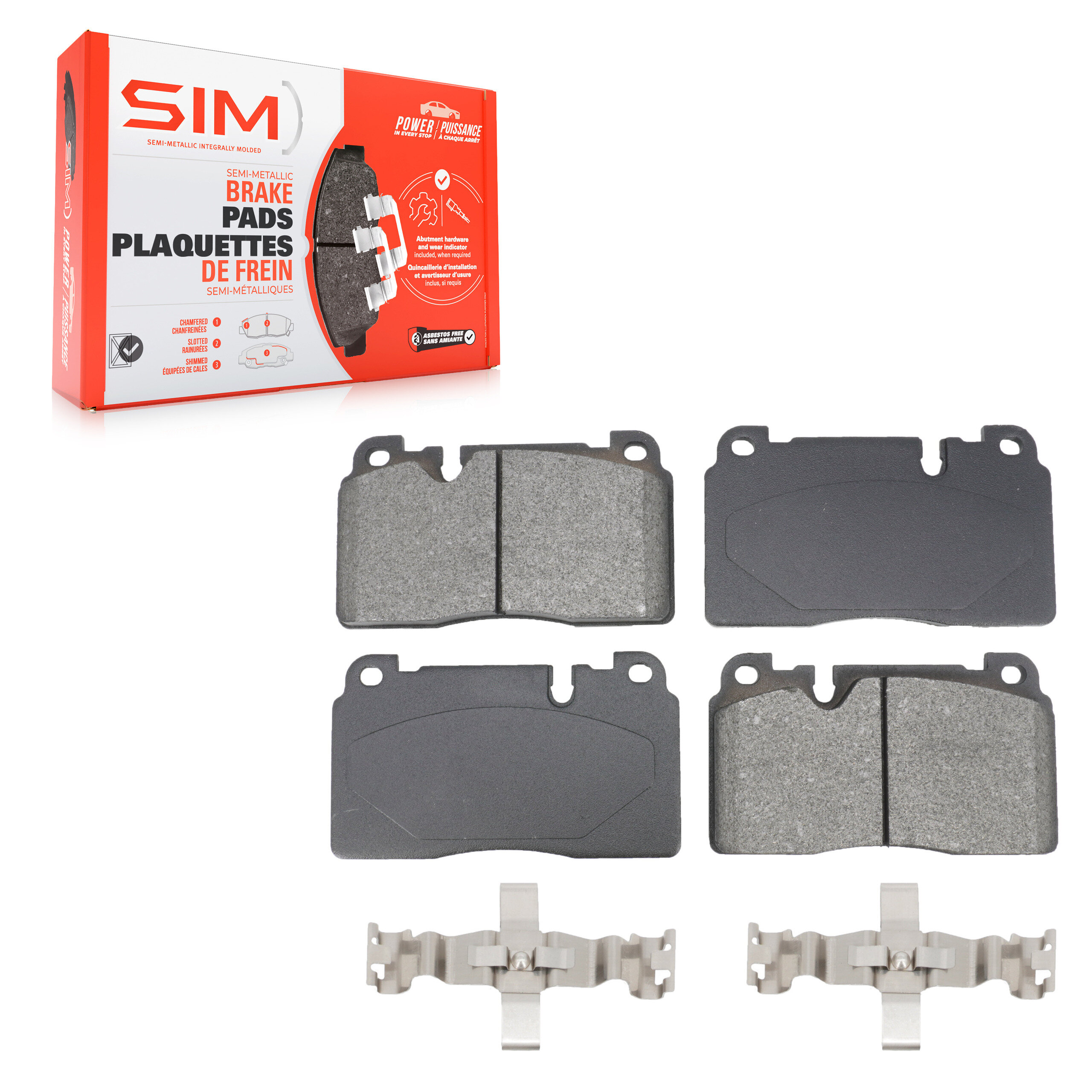 SIM - SIM-1663 - Semi-Metallic Brake Pads