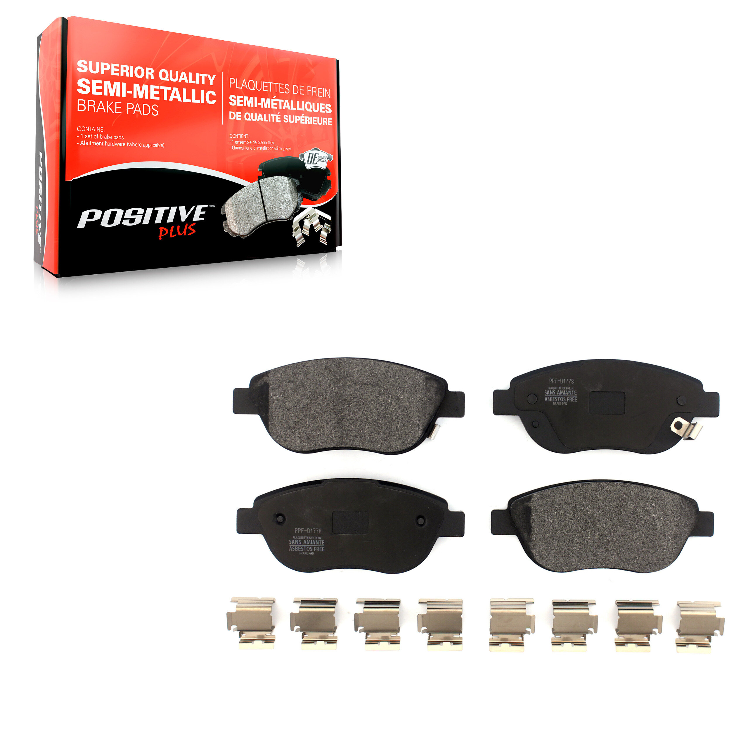 Positive Plus - PPF-D1778 - Semi-Metallic Brake Pads