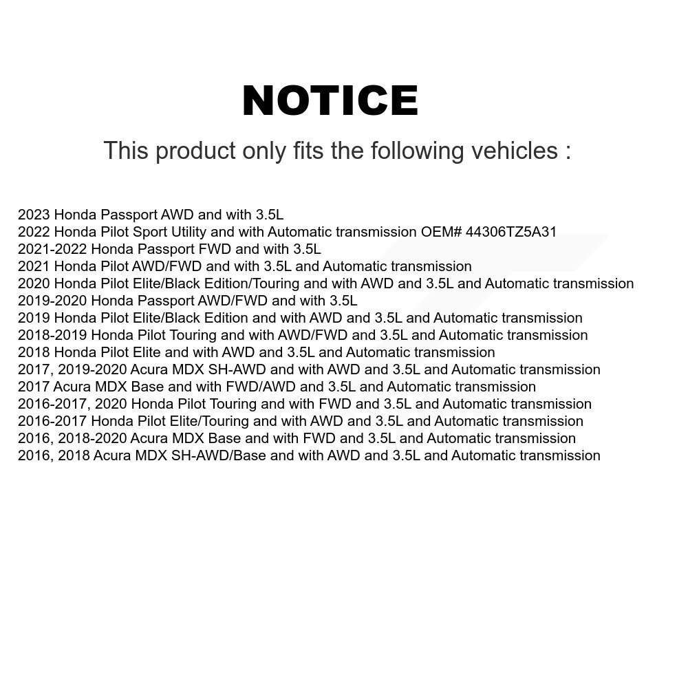 Kugel - NCV-HO21069 - CV Axle Shaft