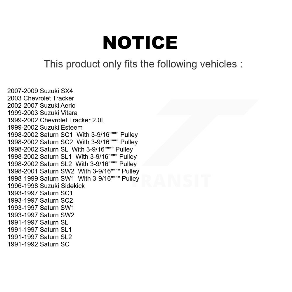 Kobra - KTP-89099 - Accessory Drive Belt Tensioner Pulley