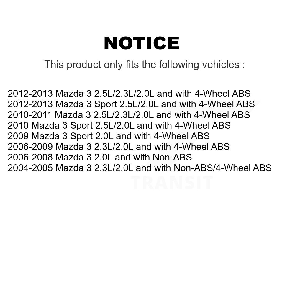 Mpulse - SEN-2ABS5075 - ABS Wheel Speed Sensor Wiring Harness