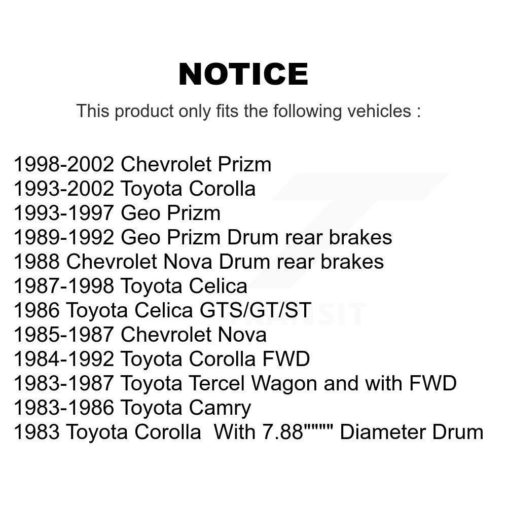 Top Quality - 13-H17147 - Drum Brake Hardware Kit