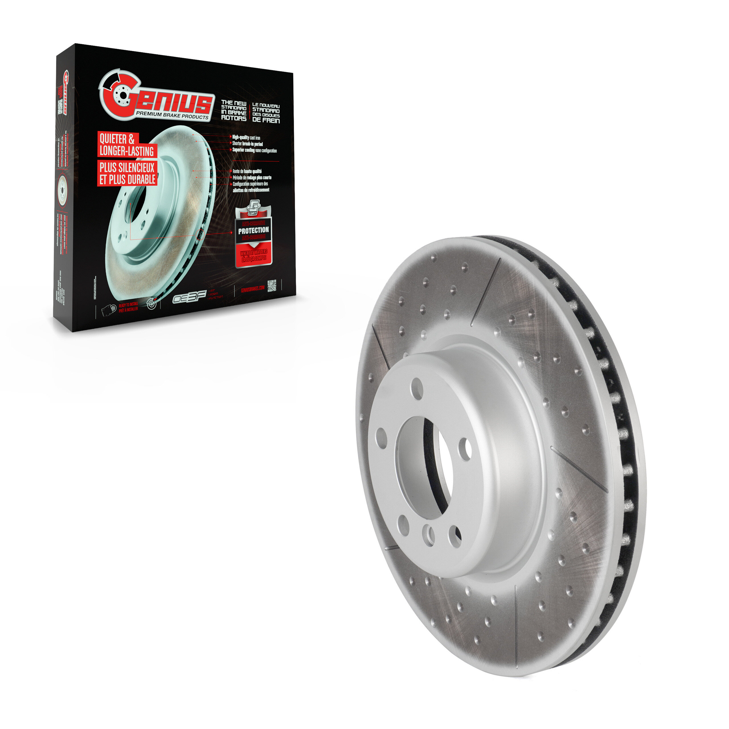 GENIUS - GCR-G8168OE - Coated Disc Brake Rotor