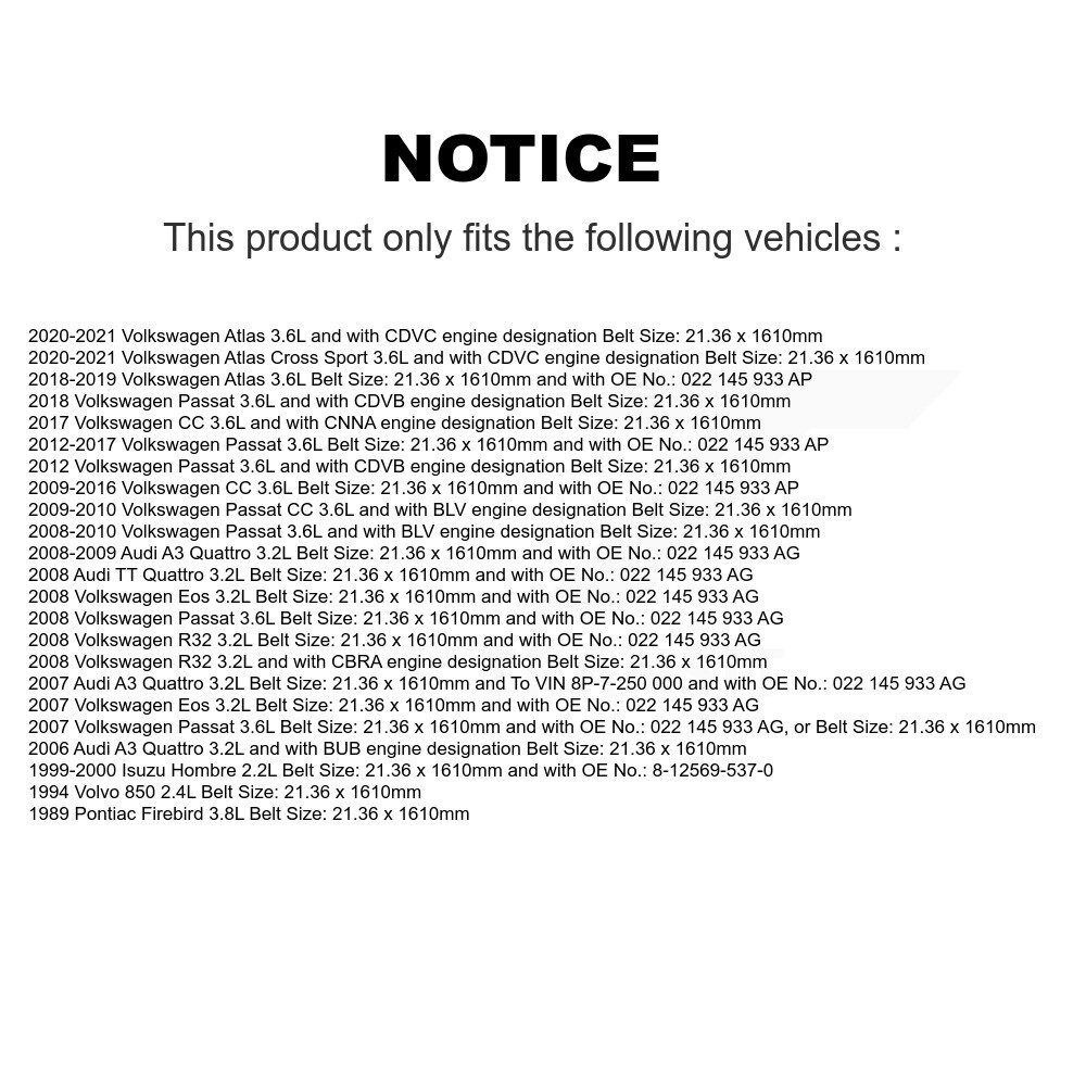 Bando - BAN-6PK1615 - Accessory Drive Belt