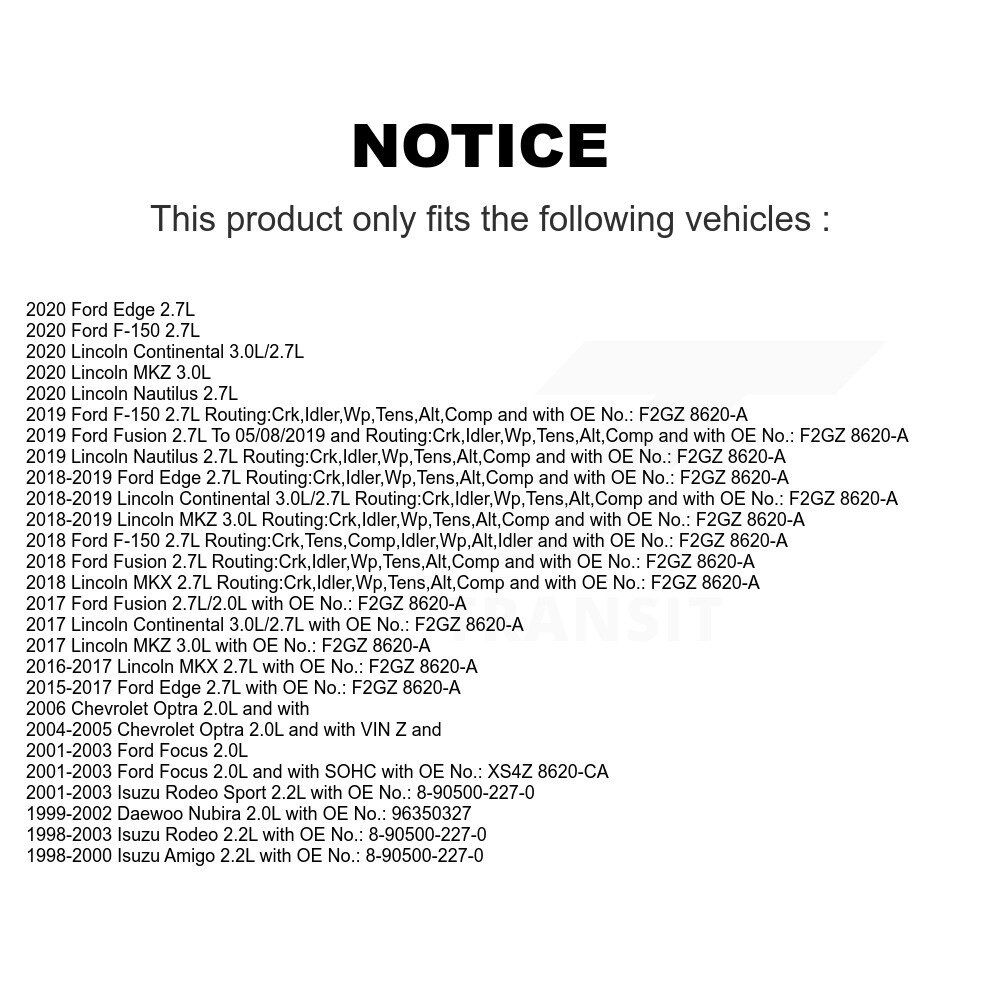 Bando - BAN-6PK1725 - Accessory Drive Belt