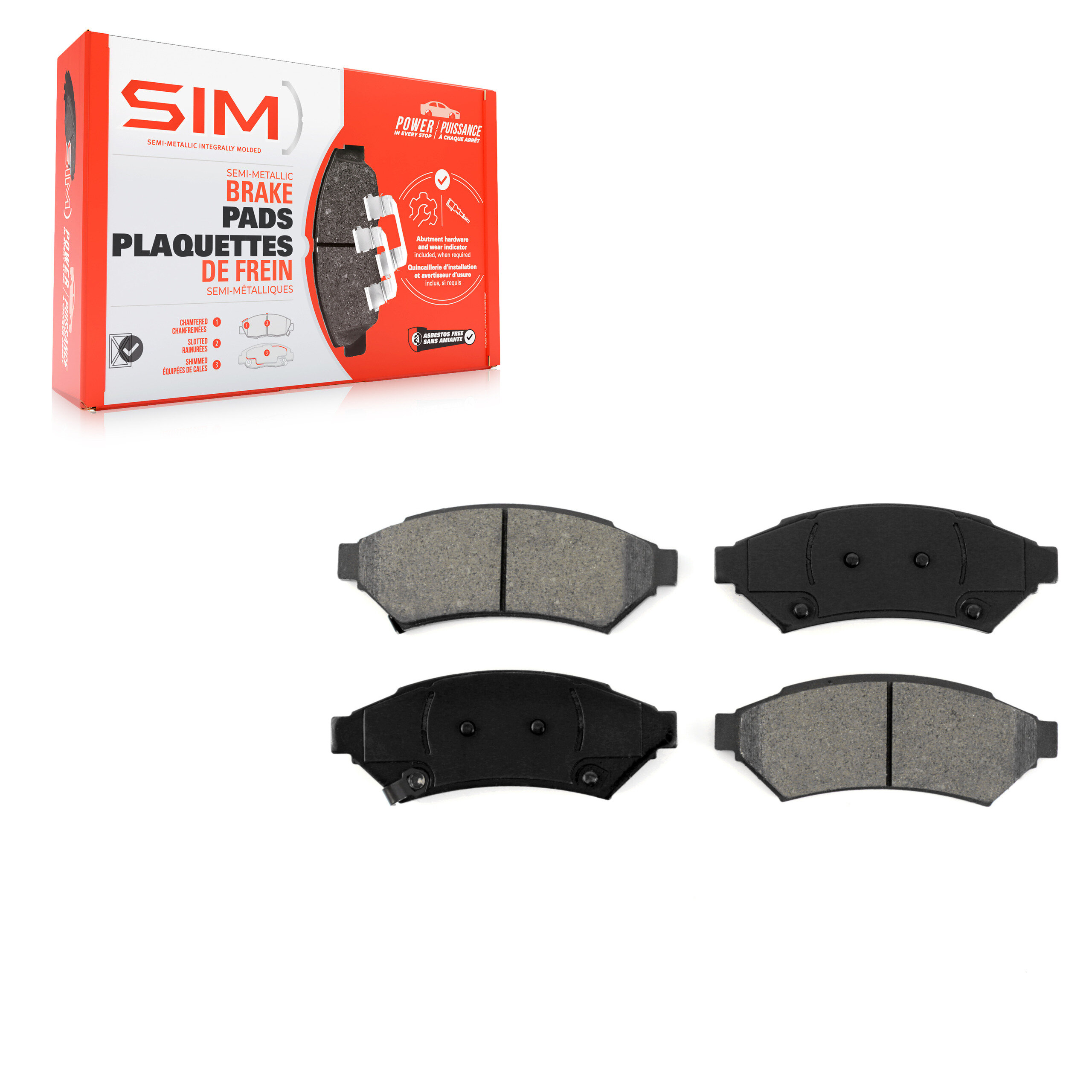 SIM - SIM-1075 - Semi-Metallic Brake Pads