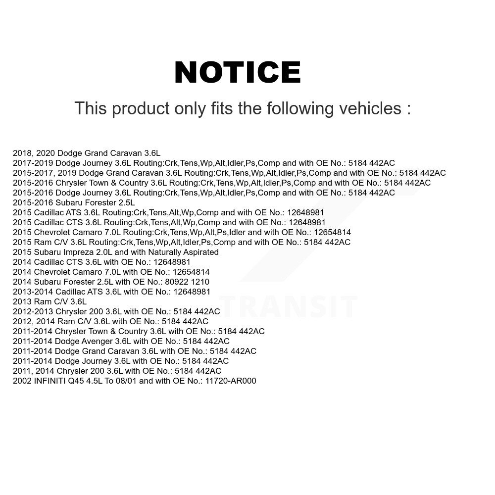 Bando - BAN-6PK1960 - Accessory Drive Belt