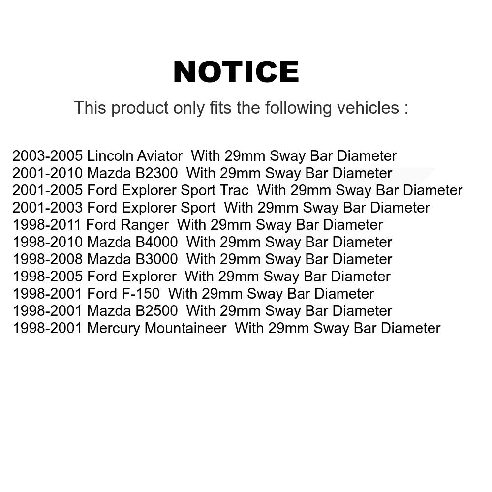 TOR - TOR-K80080 - Suspension Stabilizer Bar Bushing Kit