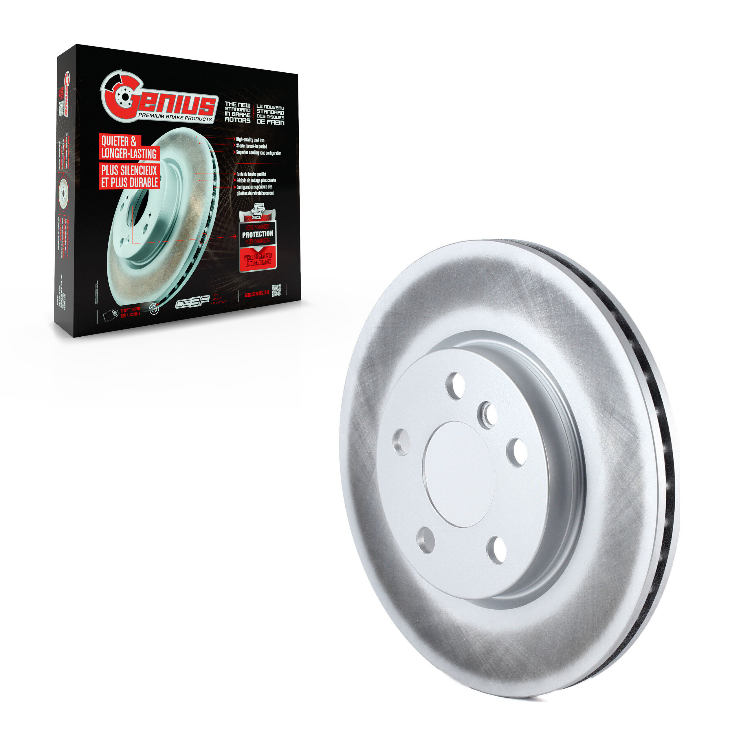 GENIUS - GCR-981823 - Coated Disc Brake Rotor