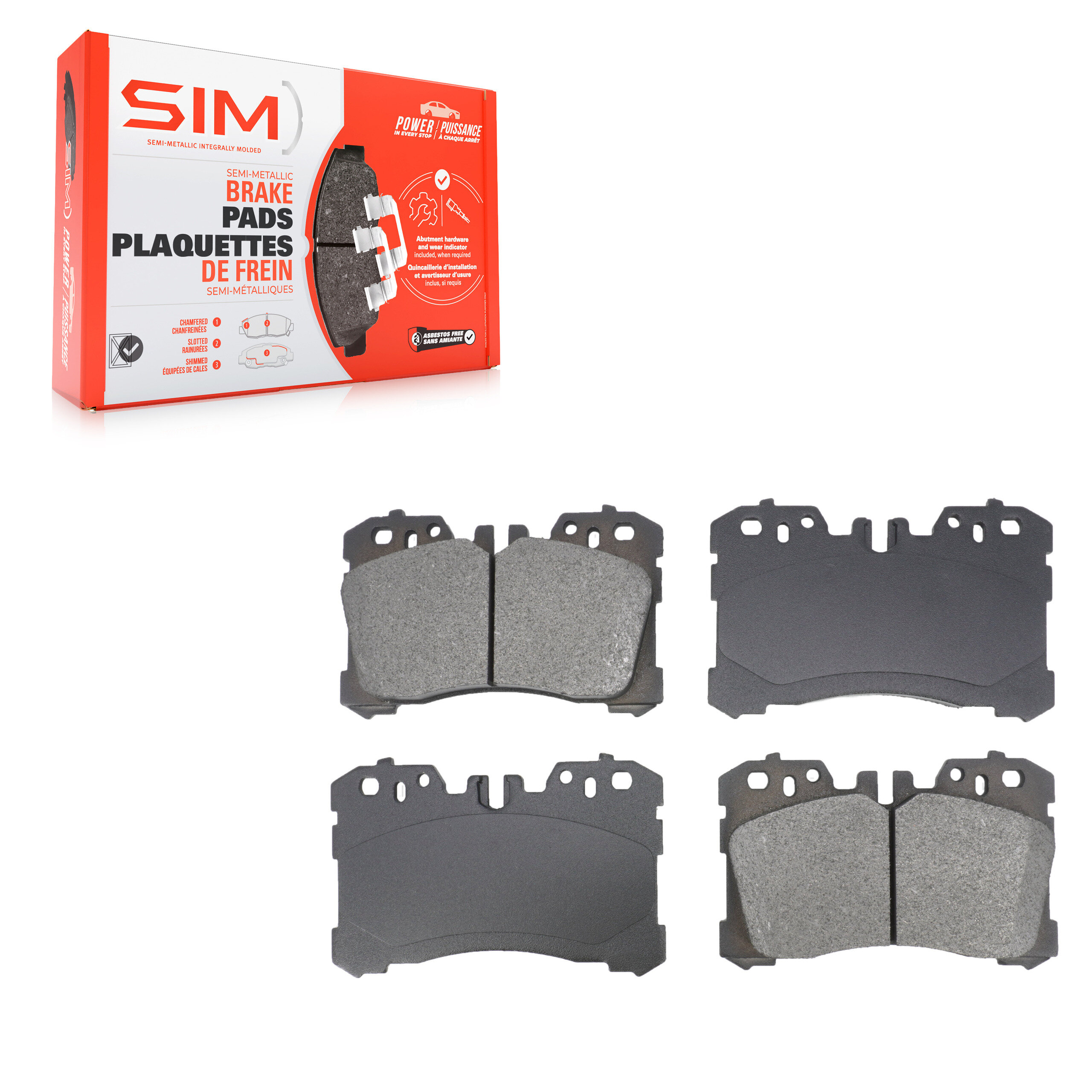 SIM - SIM-1282 - Semi-Metallic Brake Pads