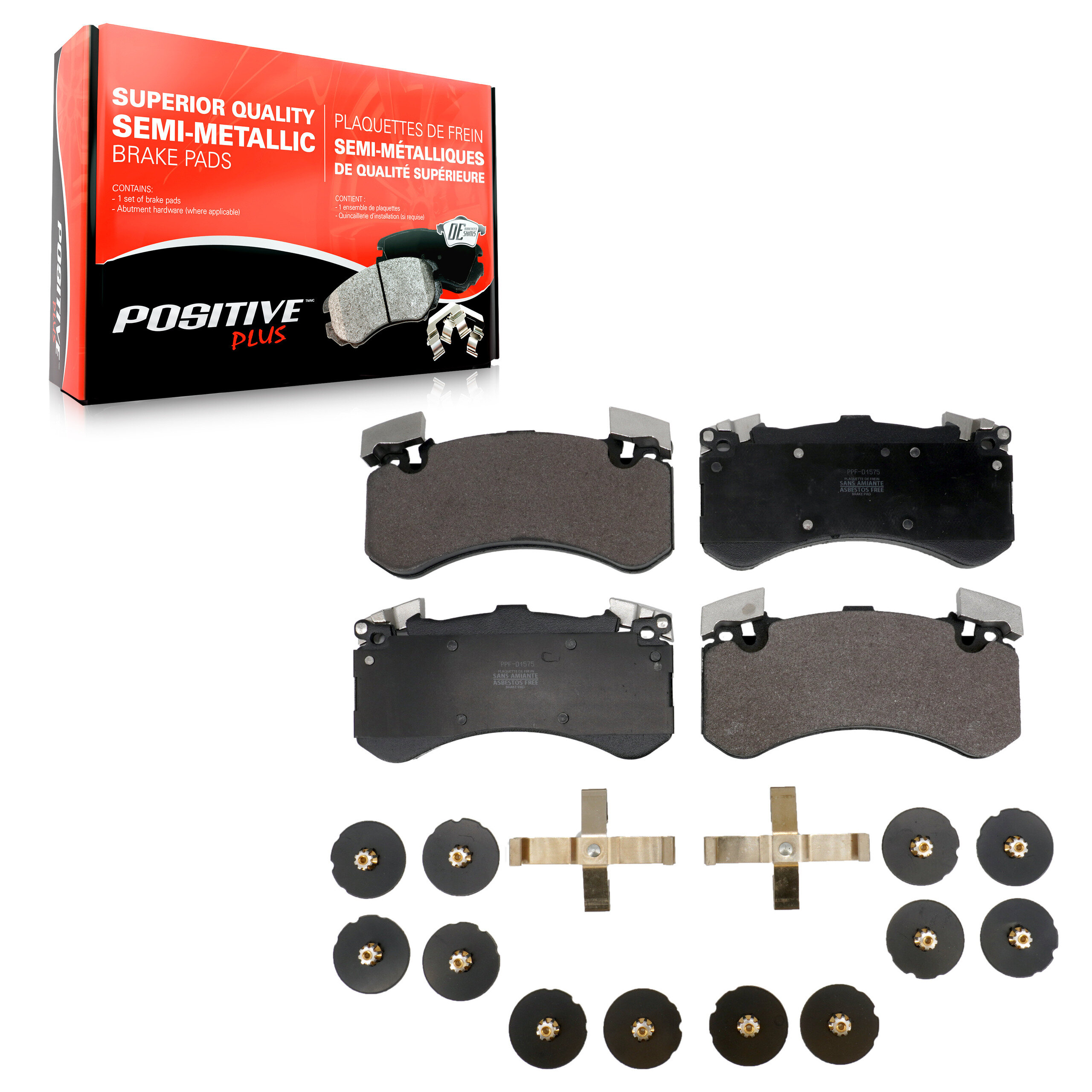 Positive Plus - PPF-D1575 - Semi-Metallic Brake Pads