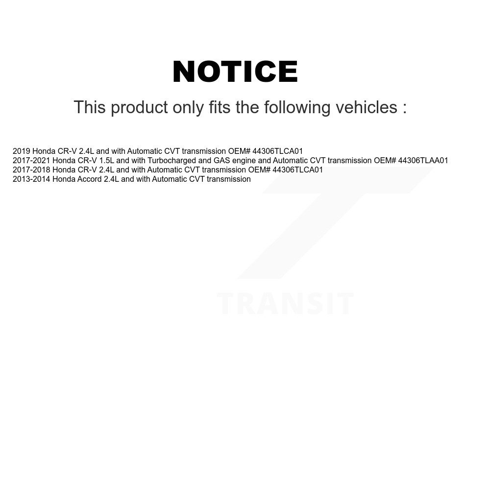 Kugel - NCV-HO36167 - CV Axle Shaft