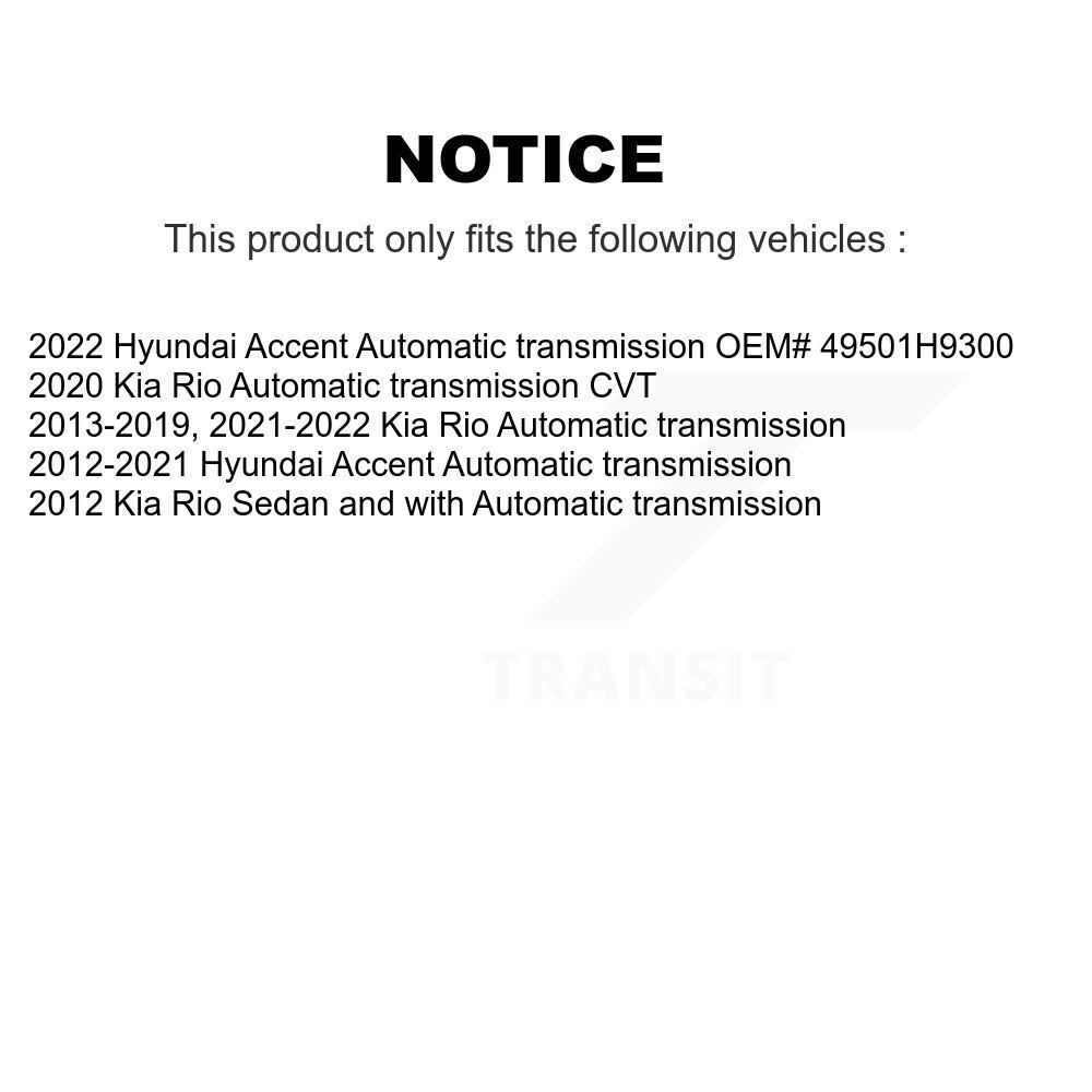 Kugel - NCV-HY37091 - CV Axle Shaft