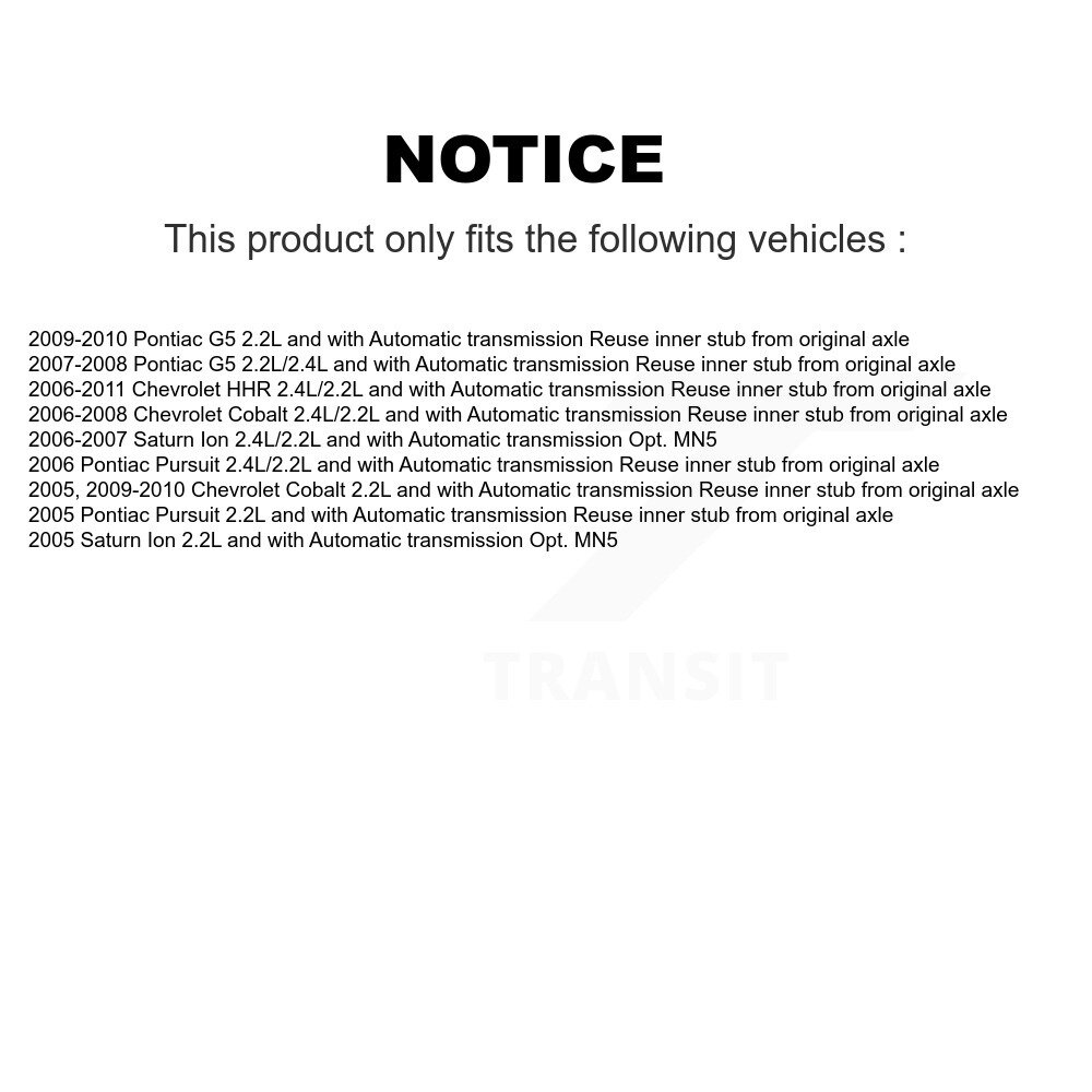 Kugel - NCV-GM10617 - CV Axle Shaft