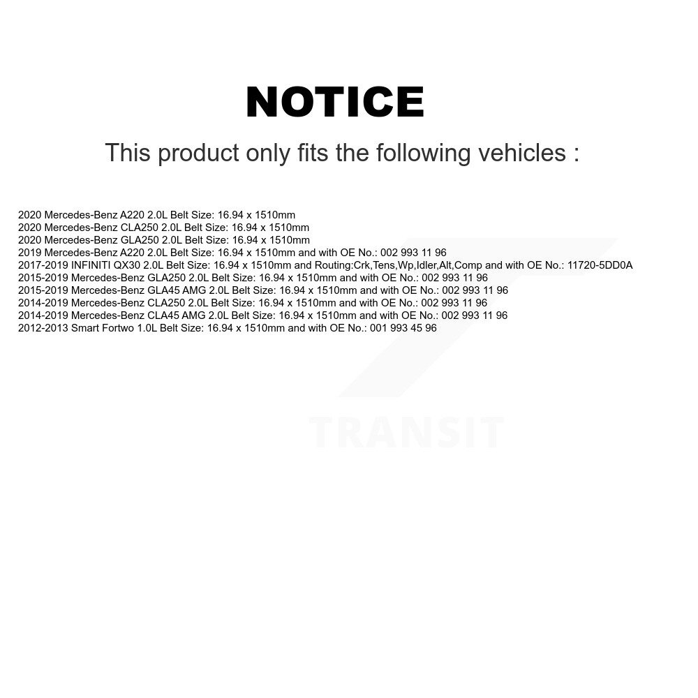 Bando - BAN-5PK1510 - Accessory Drive Belt