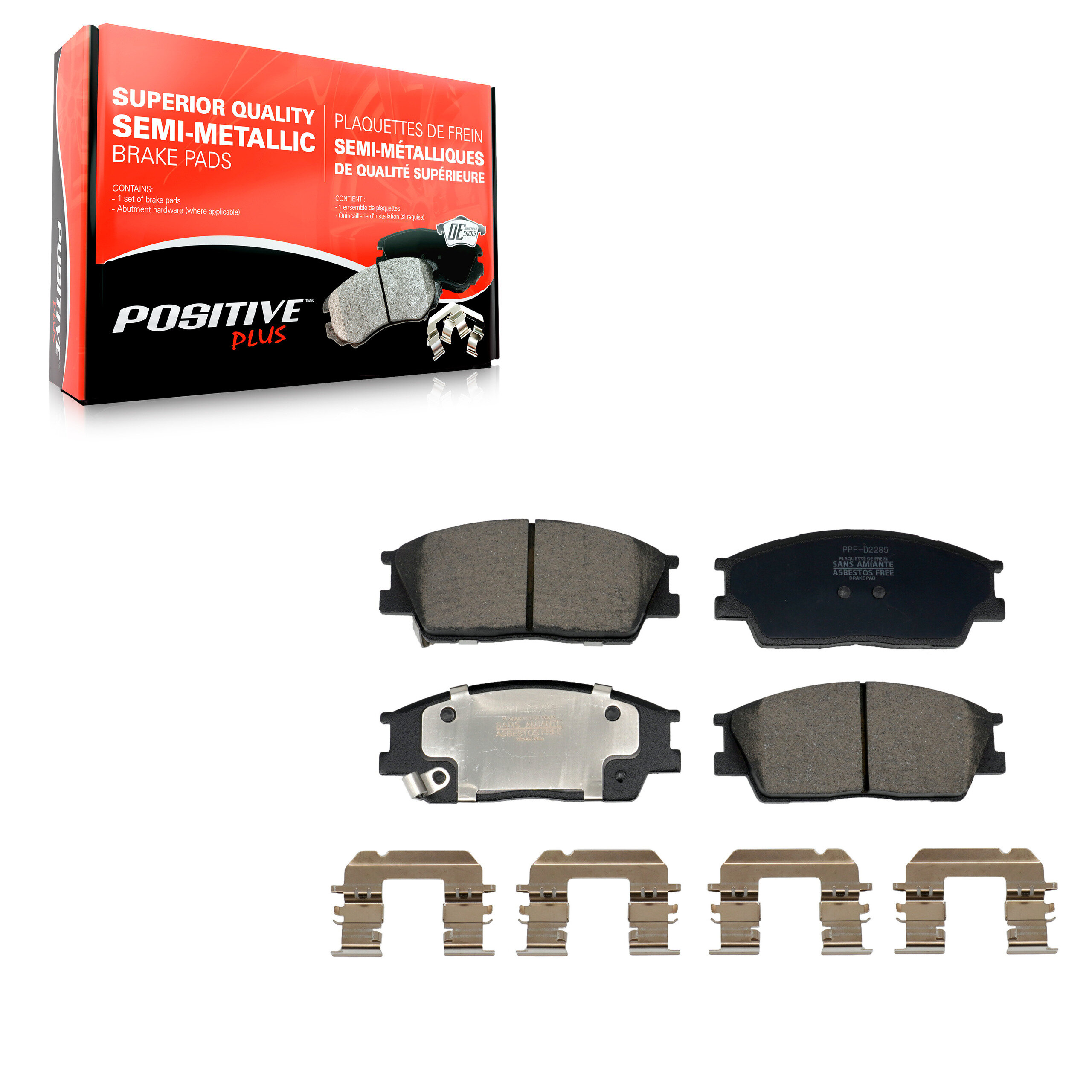 Positive Plus - PPF-D2285 - Semi-Metallic Brake Pads