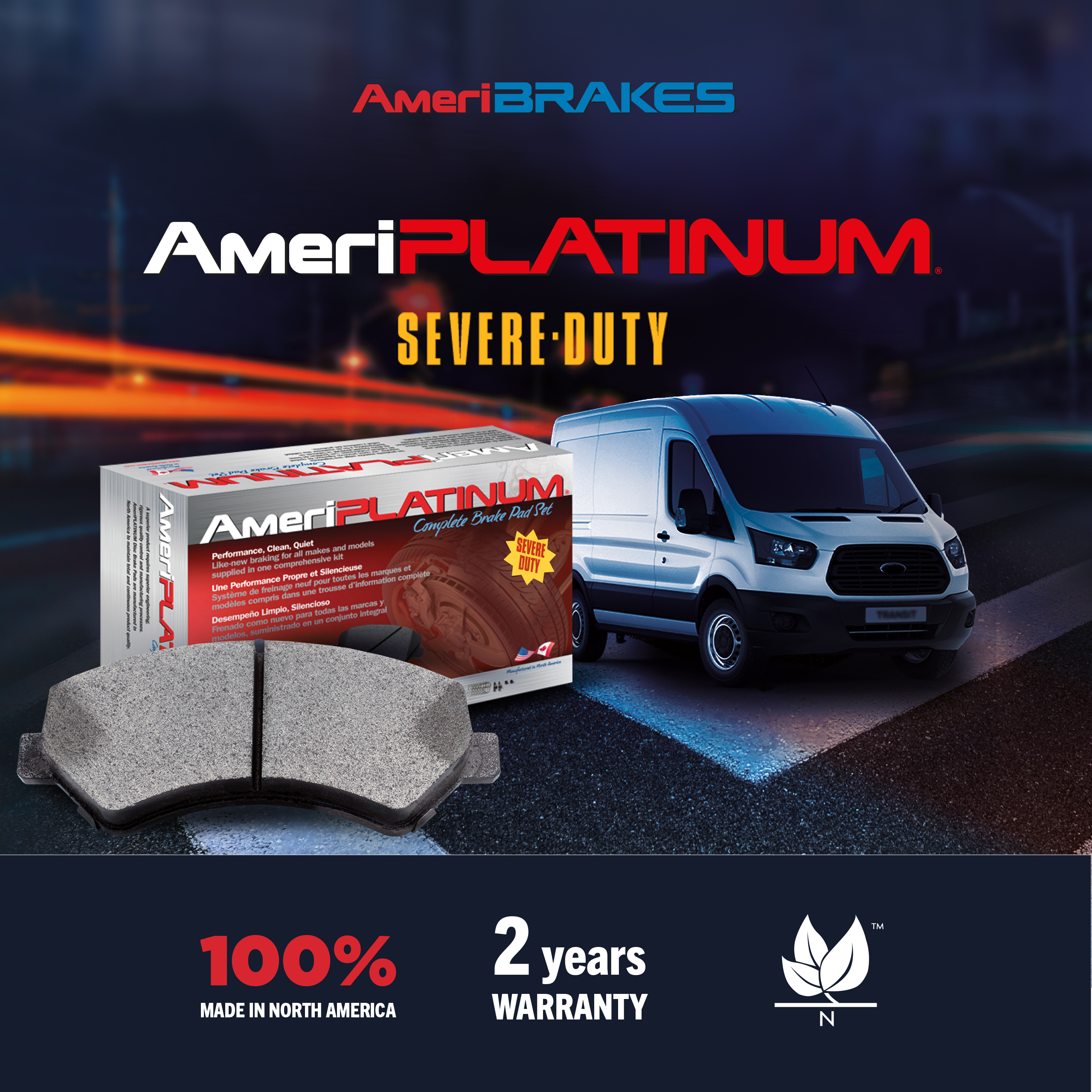 AmeriBRAKES - NWF-ASD1680 - Semi-Metallic Brake Pads