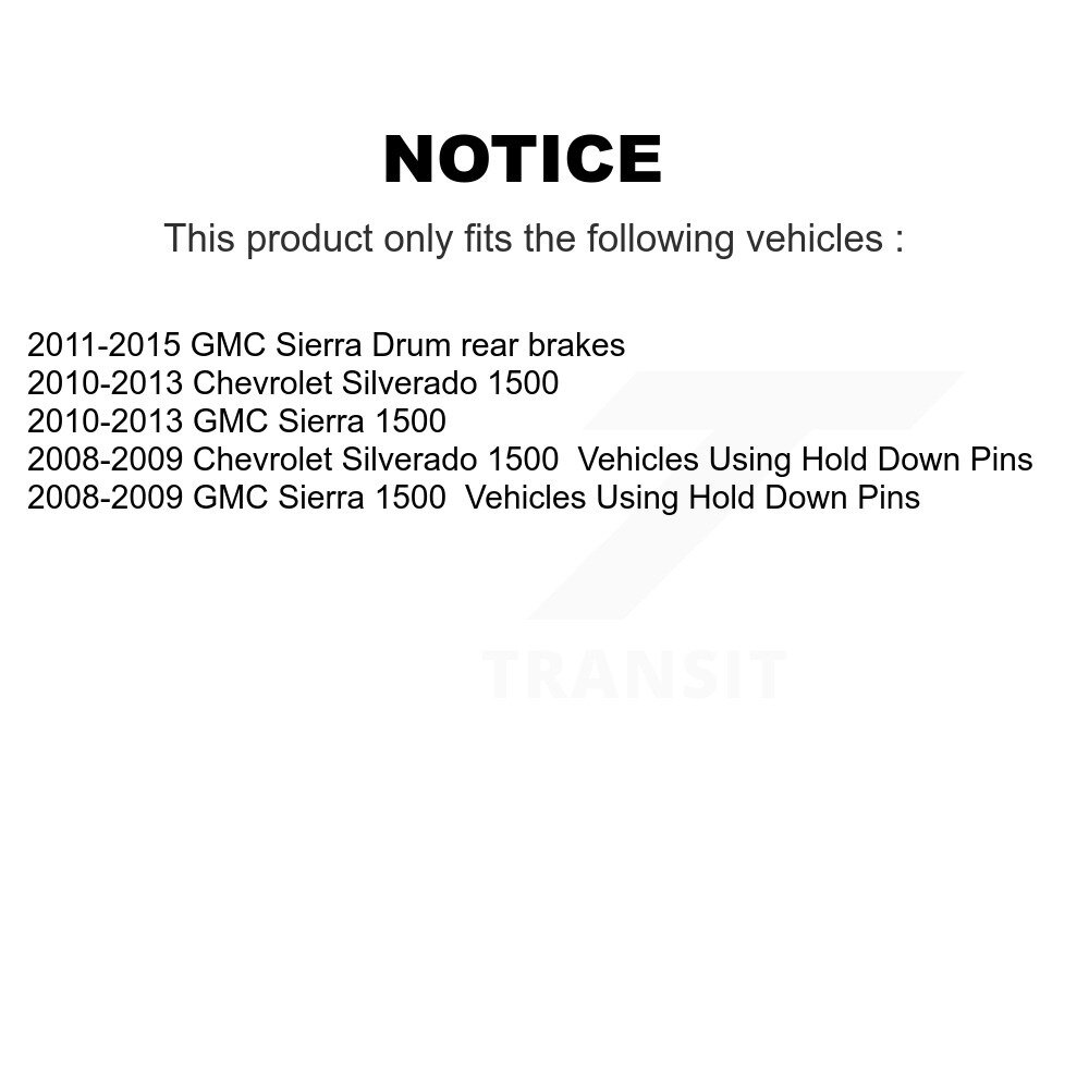 Top Quality - 13-H7365 - Drum Brake Hardware Kit