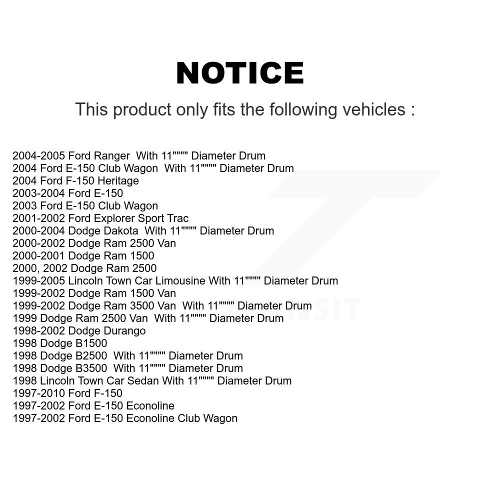 Top Quality - 13-H7298 - Drum Brake Hardware Kit