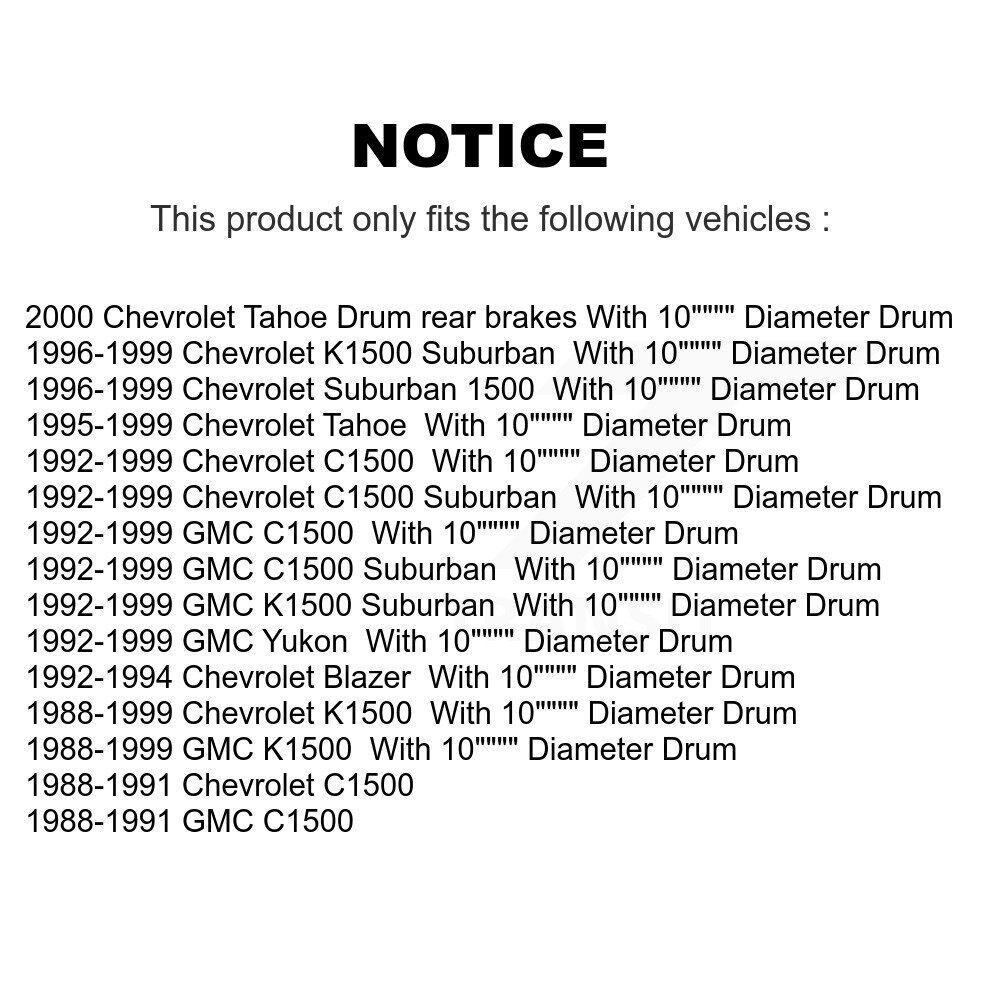 Top Quality - 13-H7276 - Drum Brake Hardware Kit