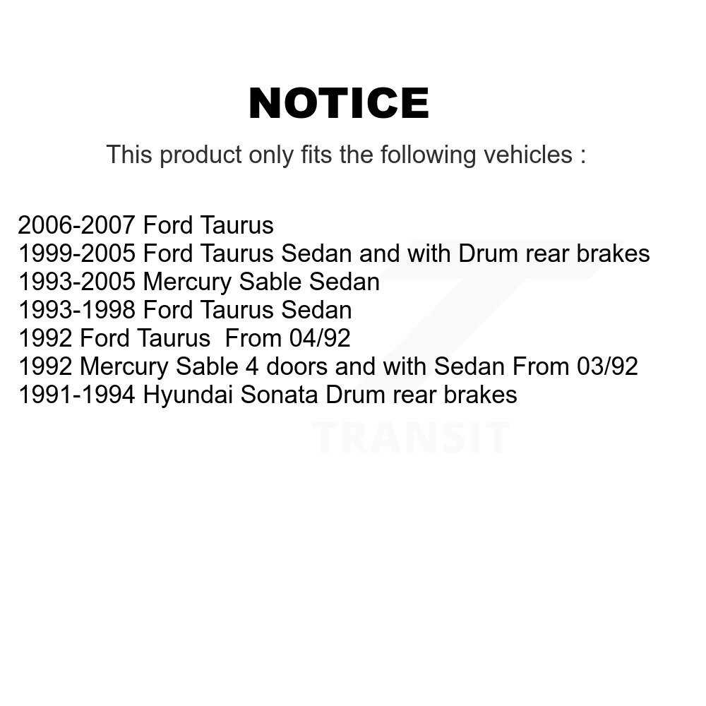 Top Quality - 13-H17326 - Drum Brake Hardware Kit