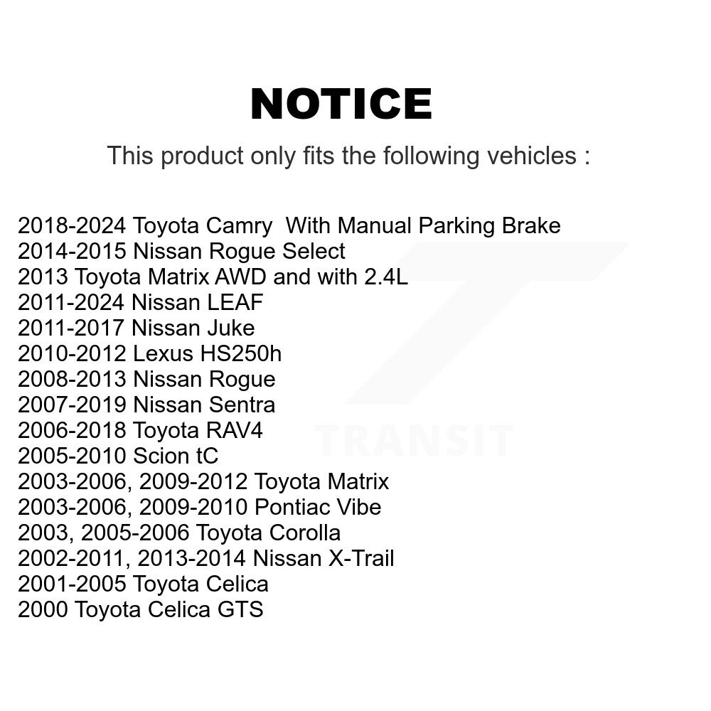 Top Quality - 13-H17402 - Parking Brake Hardware Kit