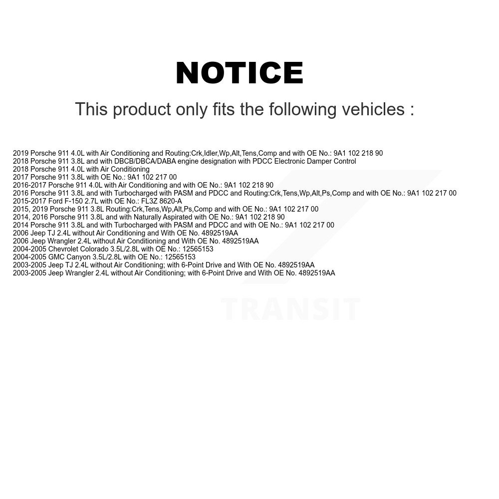 Bando - BAN-6PK1755 - Accessory Drive Belt