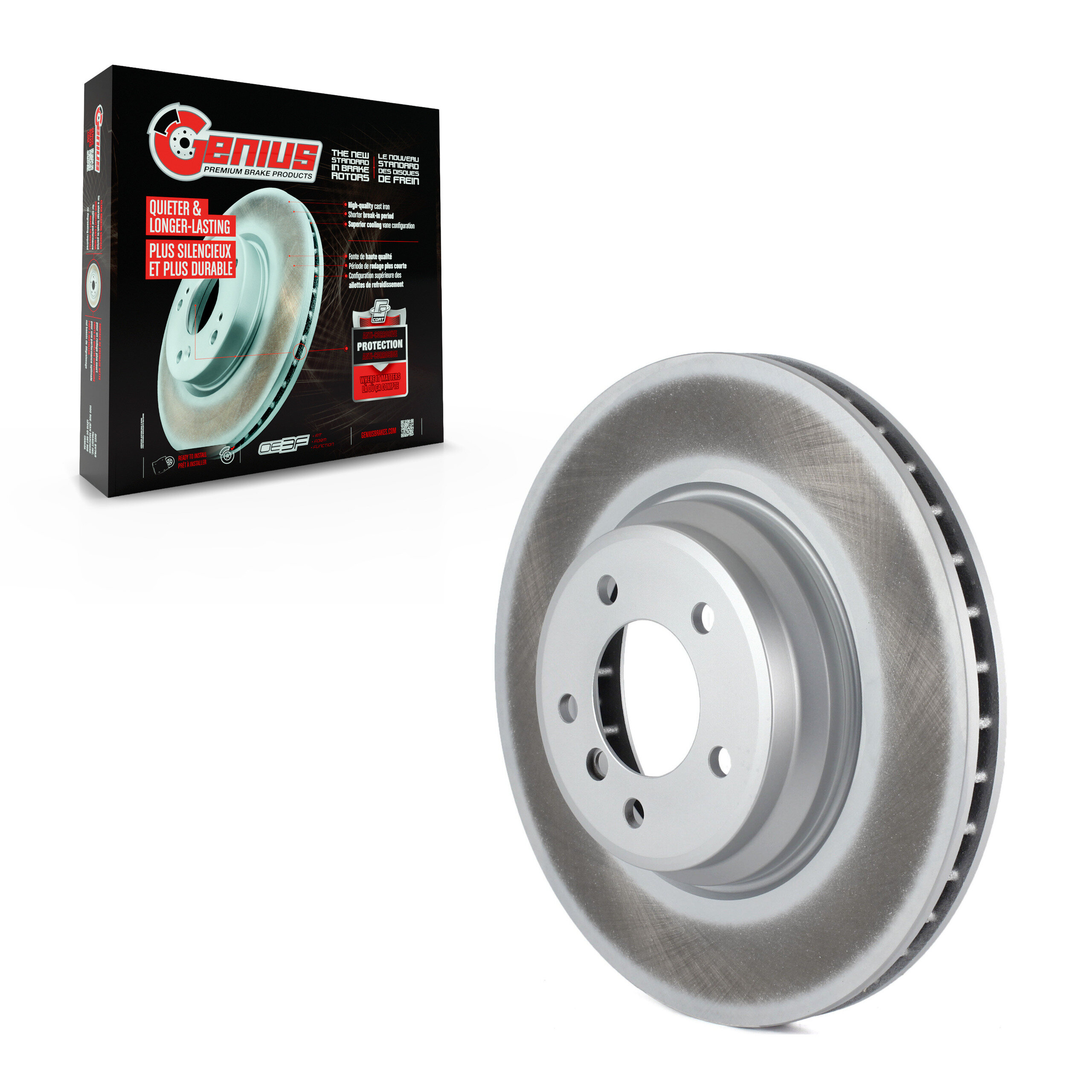 GENIUS - GCR-980650 - Coated Disc Brake Rotor