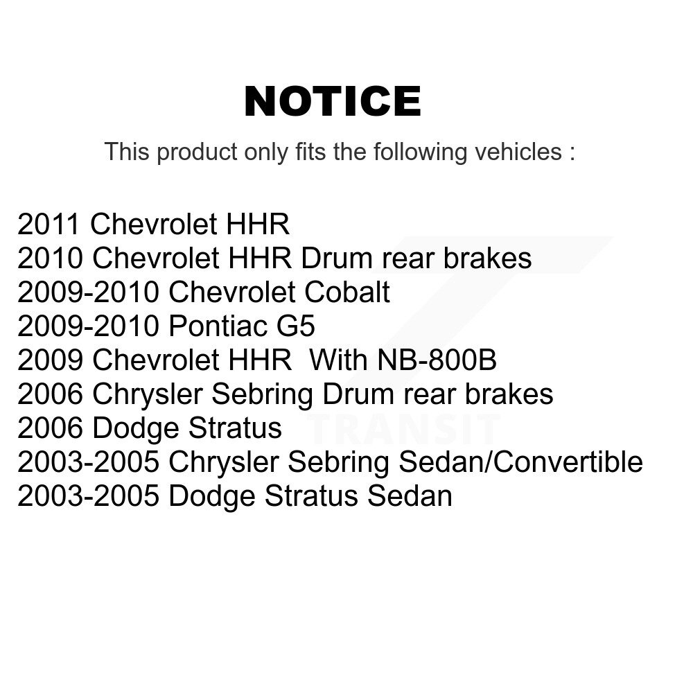 Top Quality - 13-H7326 - Drum Brake Hardware Kit
