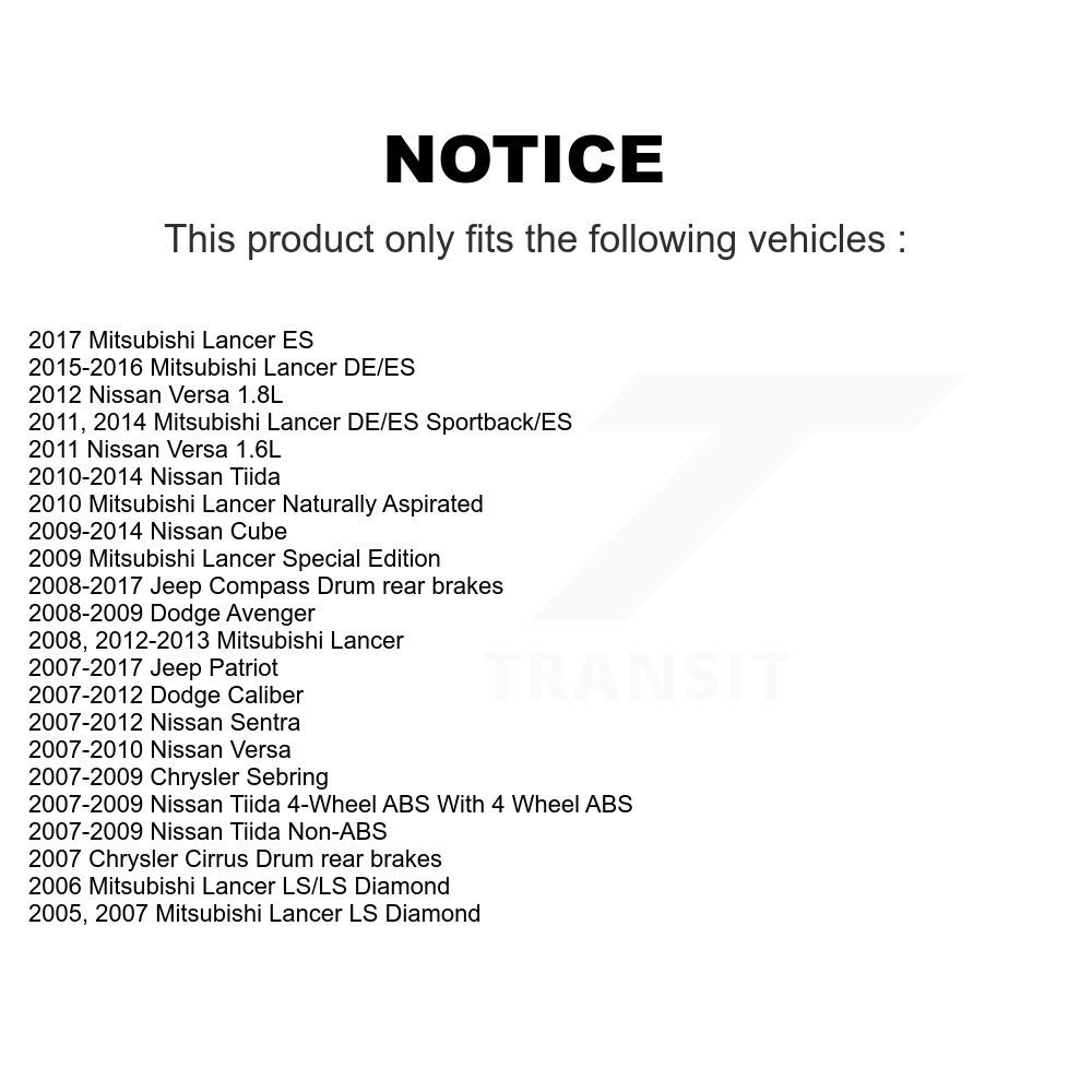 Top Quality - 13-H7351 - Drum Brake Hardware Kit
