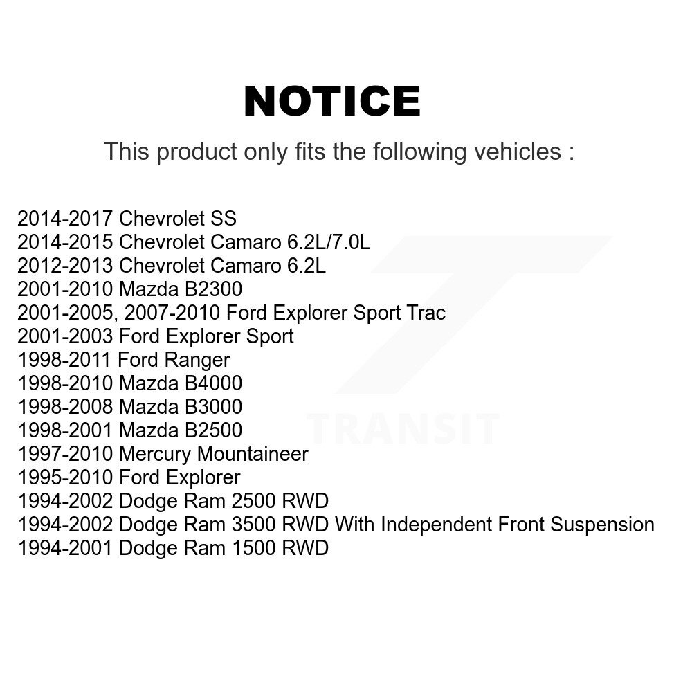Top Quality - 72-K7275 - Suspension Stabilizer Bar Link Kit